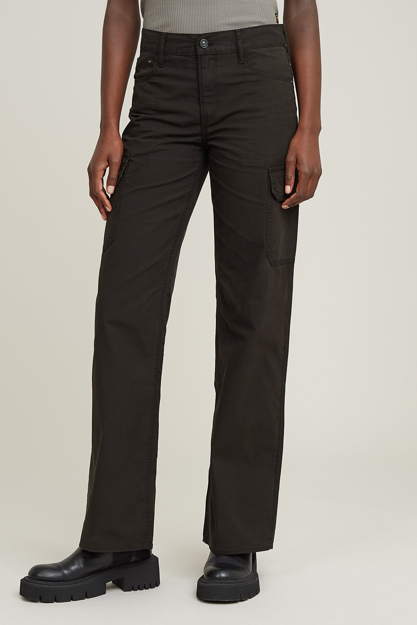 JUDEE CARGO PANTS DK BLACK GD 2