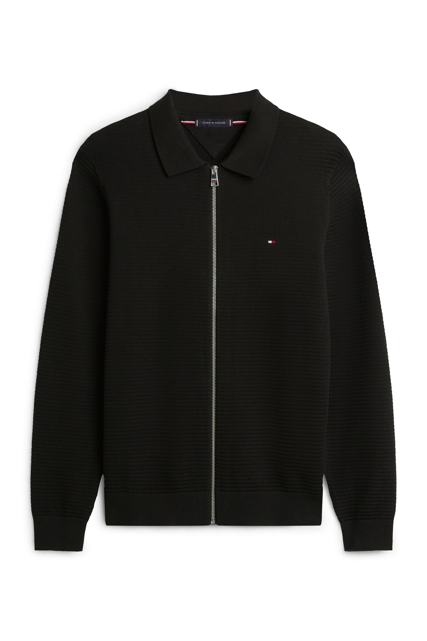 SEASONAL STRUCTURE ZIP SWEATER BLACK 3