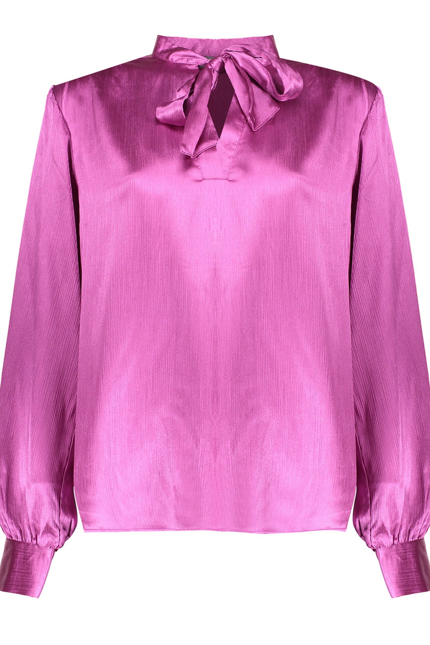 BLOUSE SATIN WITH BOW PURPLE 1