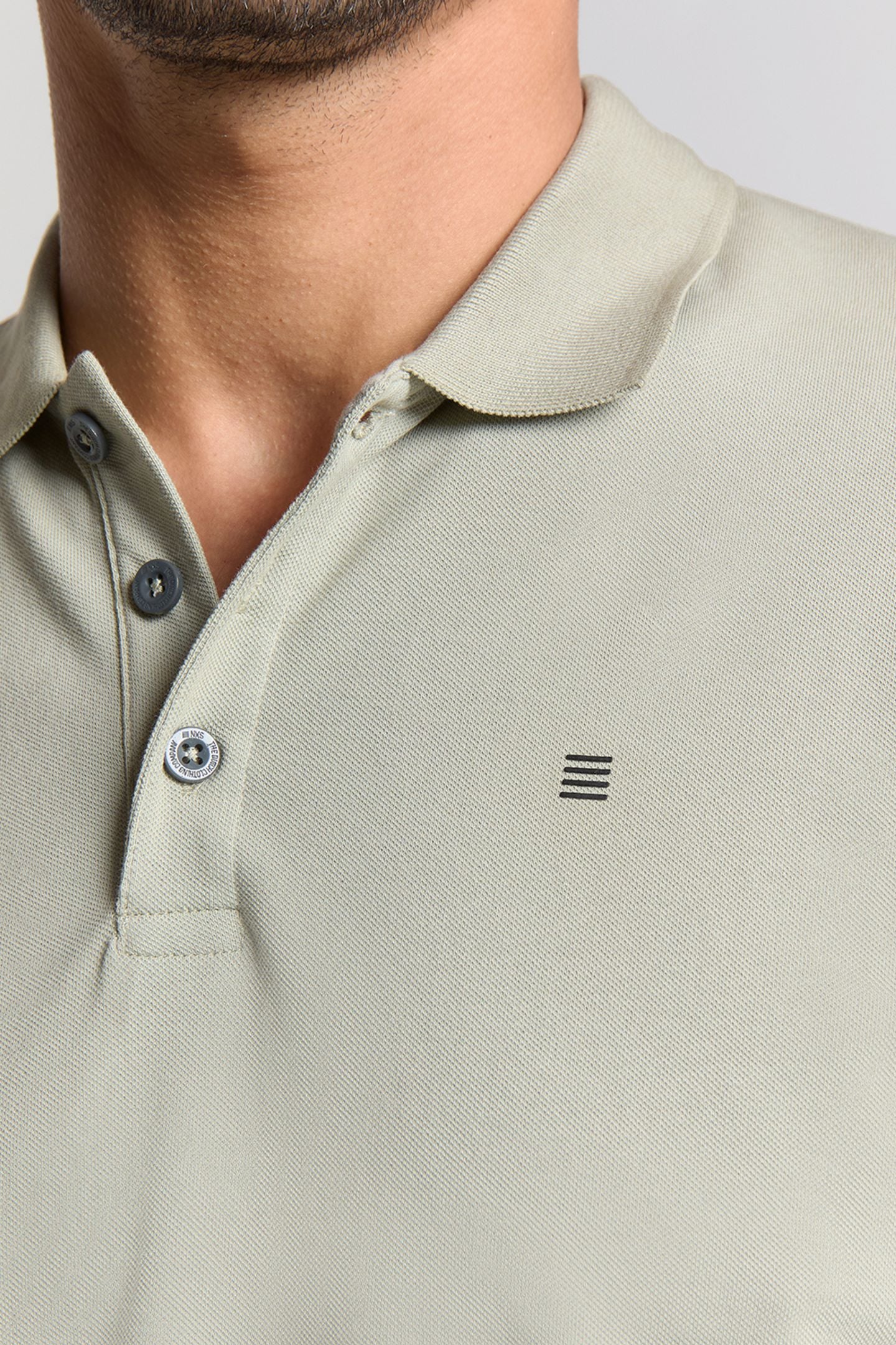 POLO PIQUE SOLID STRETCH SMOKE 5