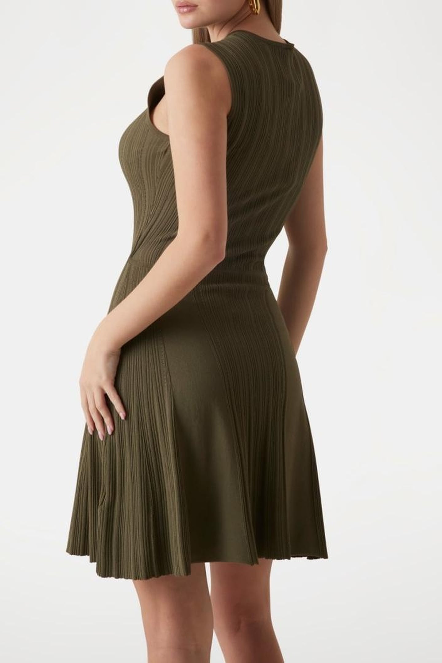 MARCIANO BY GUESS GIADA SL SWEATER DRESS ARMY OLIVE 3