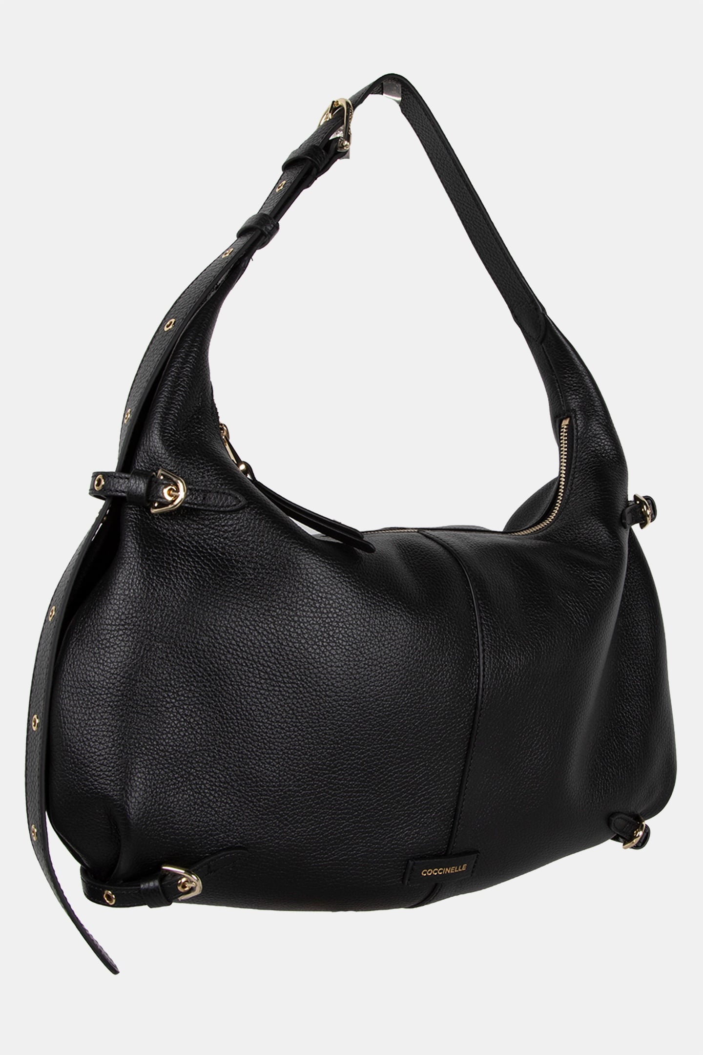 LARGE LEATHER SHOULDER BAG  IN BLACK 3