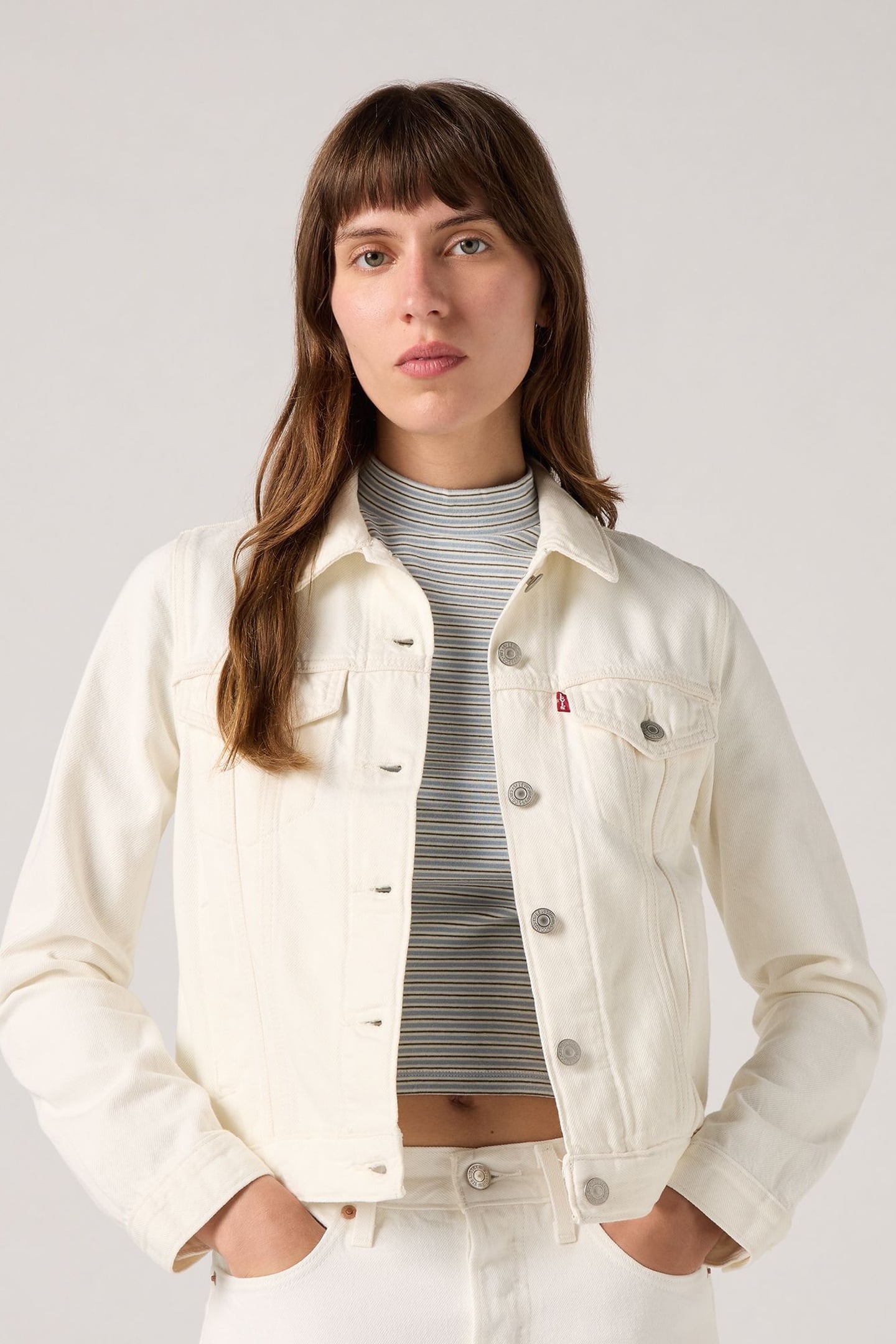 ORIGINAL TRUCKER JACKET WHITE 1