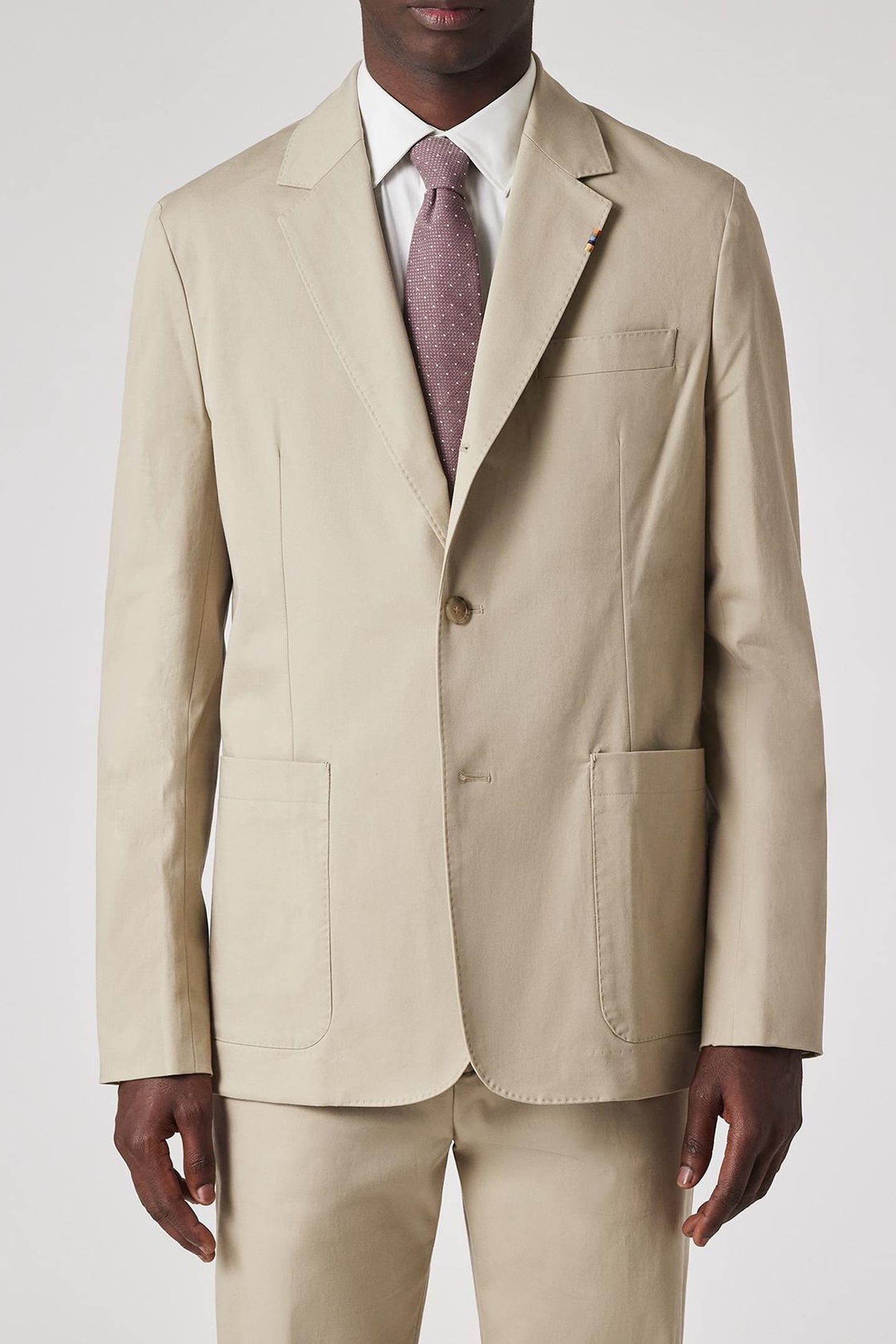 2BTN SB JACKET KHAKI 1