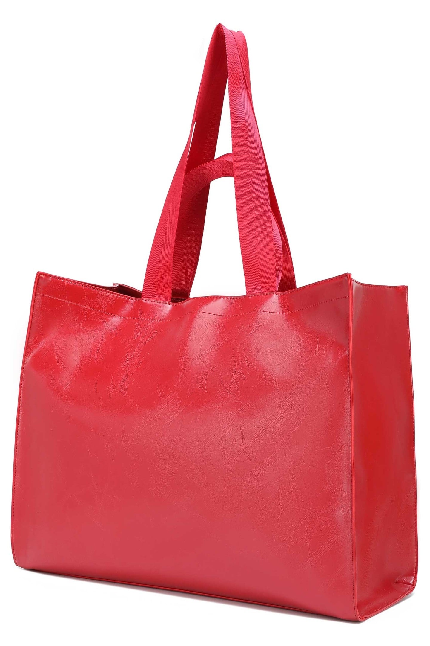 SHOPPER WRINKLE BRIGHT RED 2