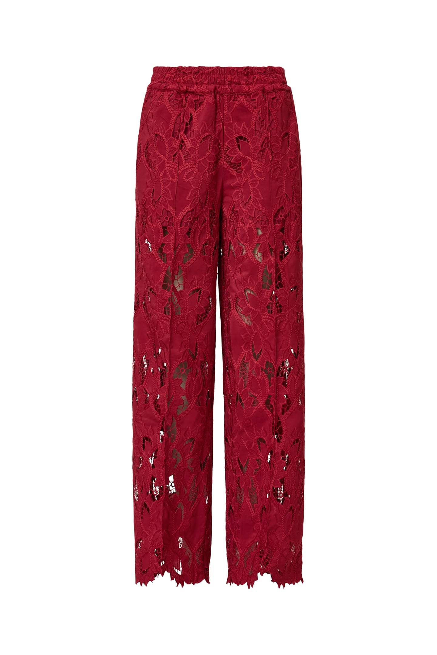 CHARLI EMB TROUSER BURNT BRICK RED 7