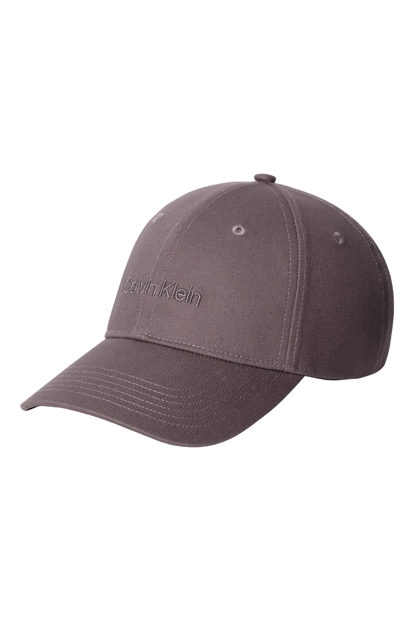 LOGO EMBROIDERY BASEBALL CAP CHARCOAL GRAY 1