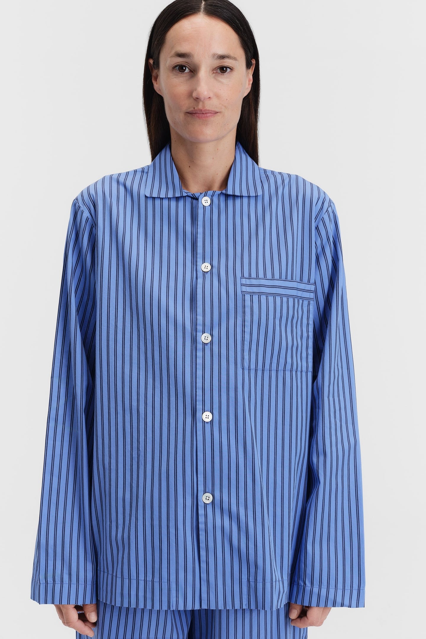UNISEX POPLIN, PYJAMAS SHIRT BORO STRIPES 1