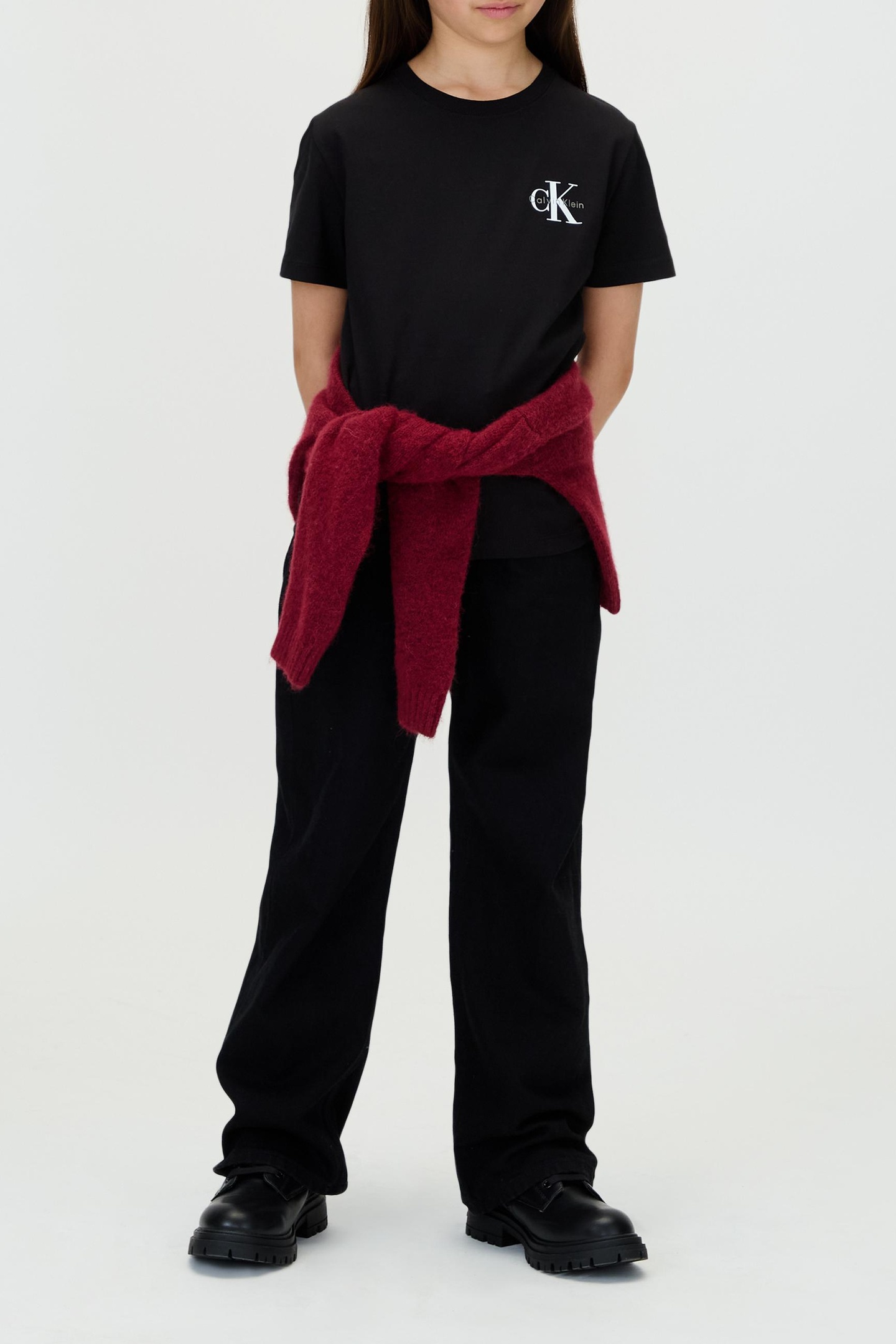 UNISEX SMALL MONOLOGO SS TEE CK BLACK 2