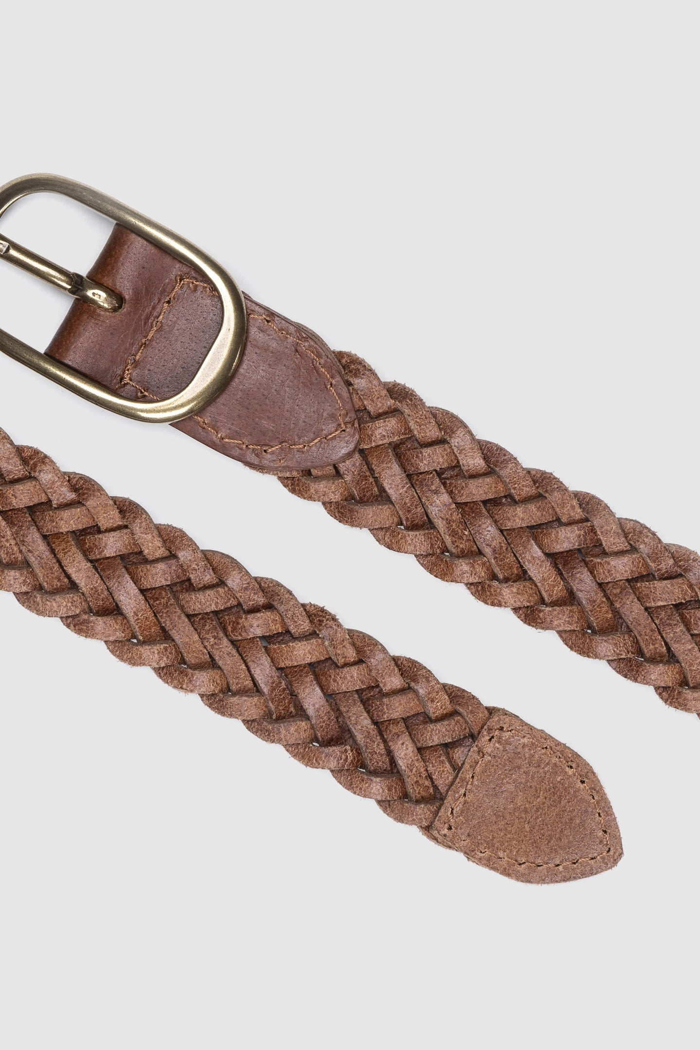 CHARLIE BRAID BELT BROWN 2