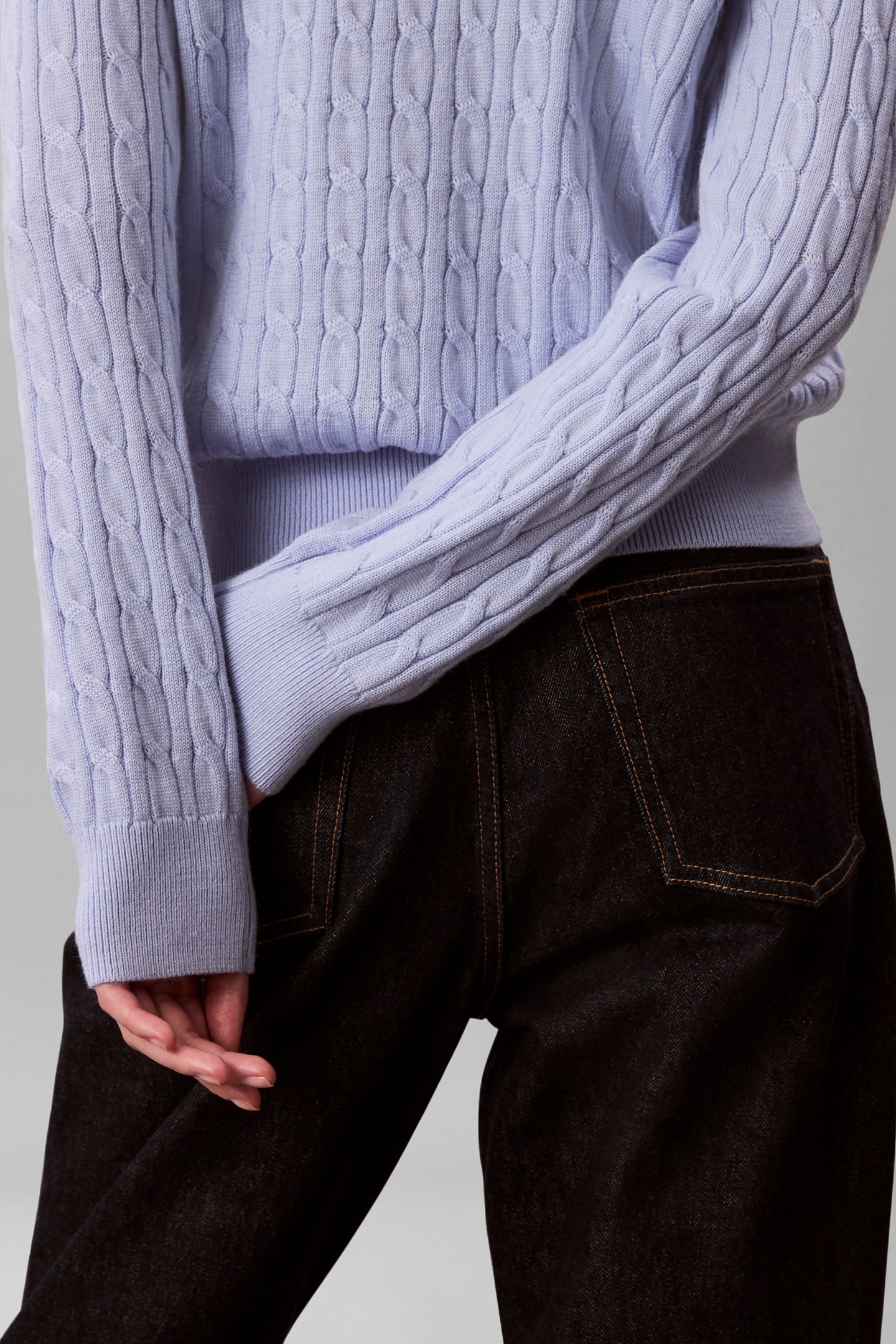 WOOL CABLE CREWNECK CASUAL BLUE 4