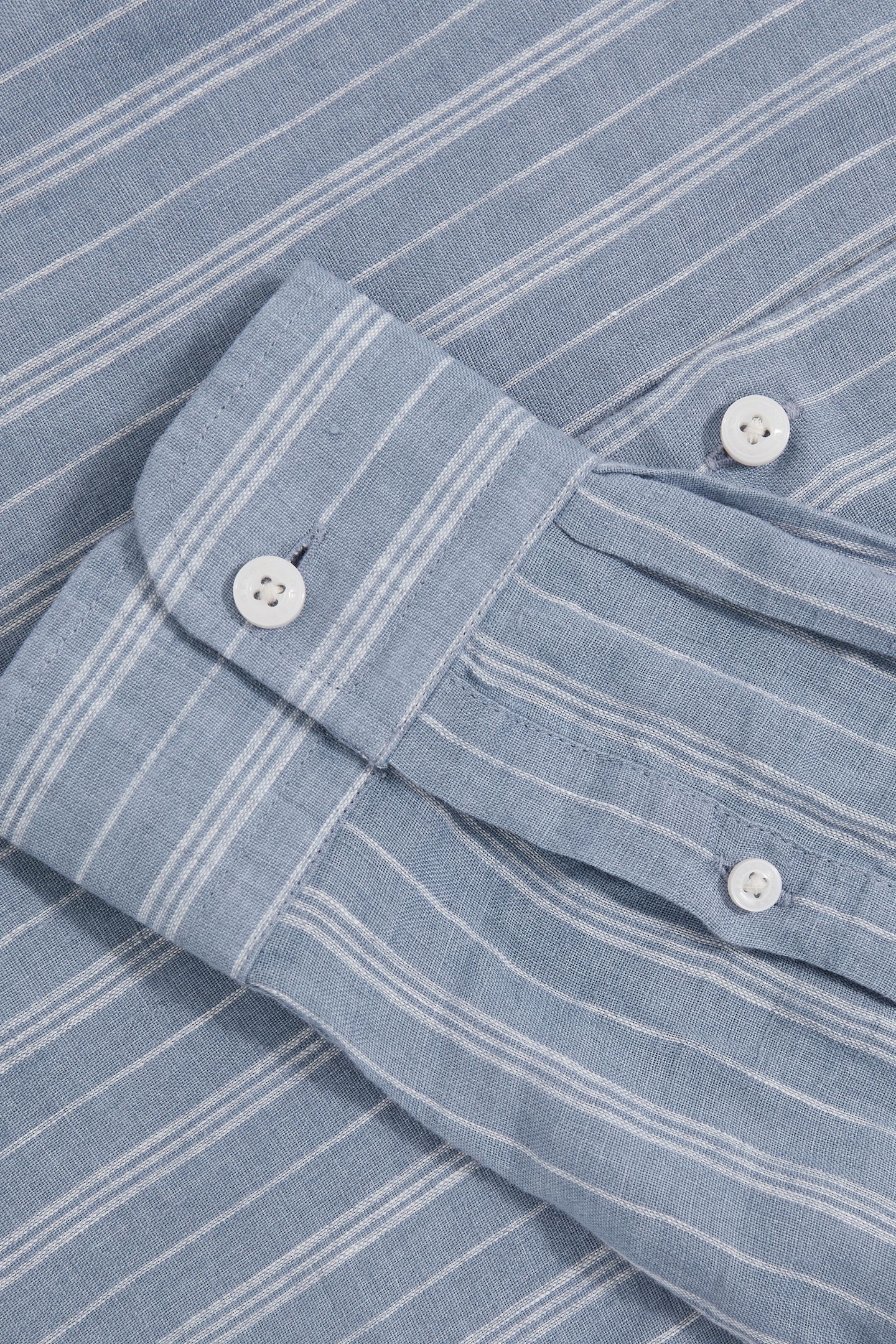 LS LINEN SHIRT AIRFORCE BLUE/WHITE 6