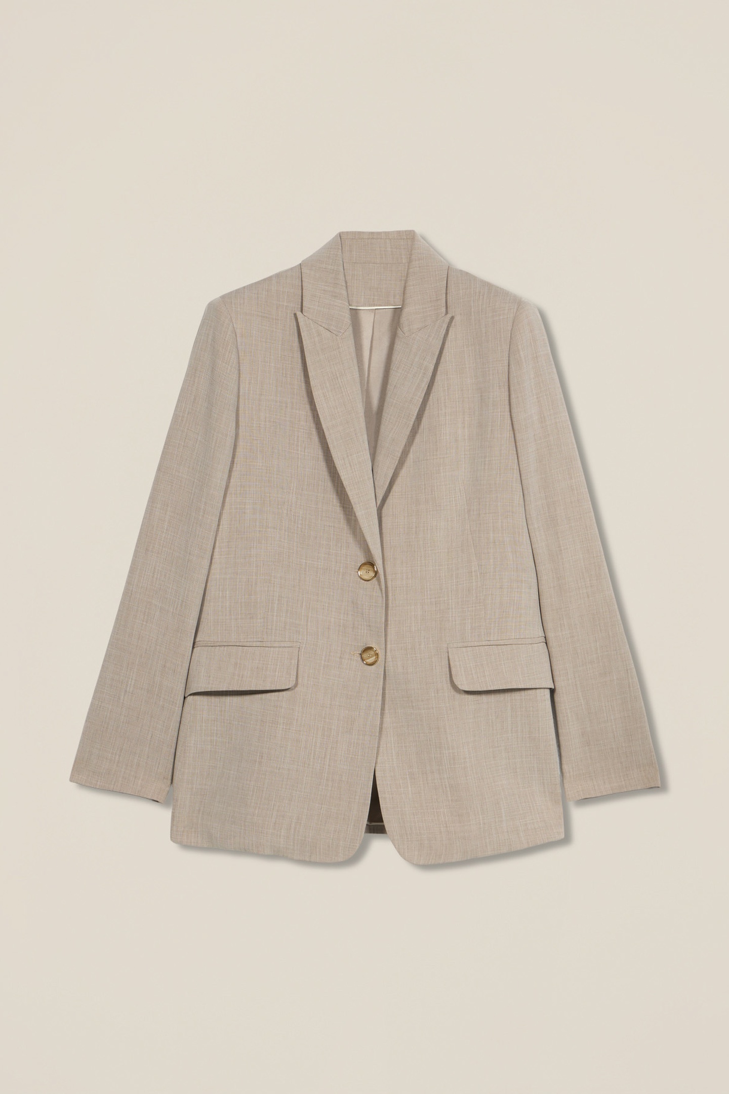 FLUID VISCOSE BLEND BLAZER BEIGE 3