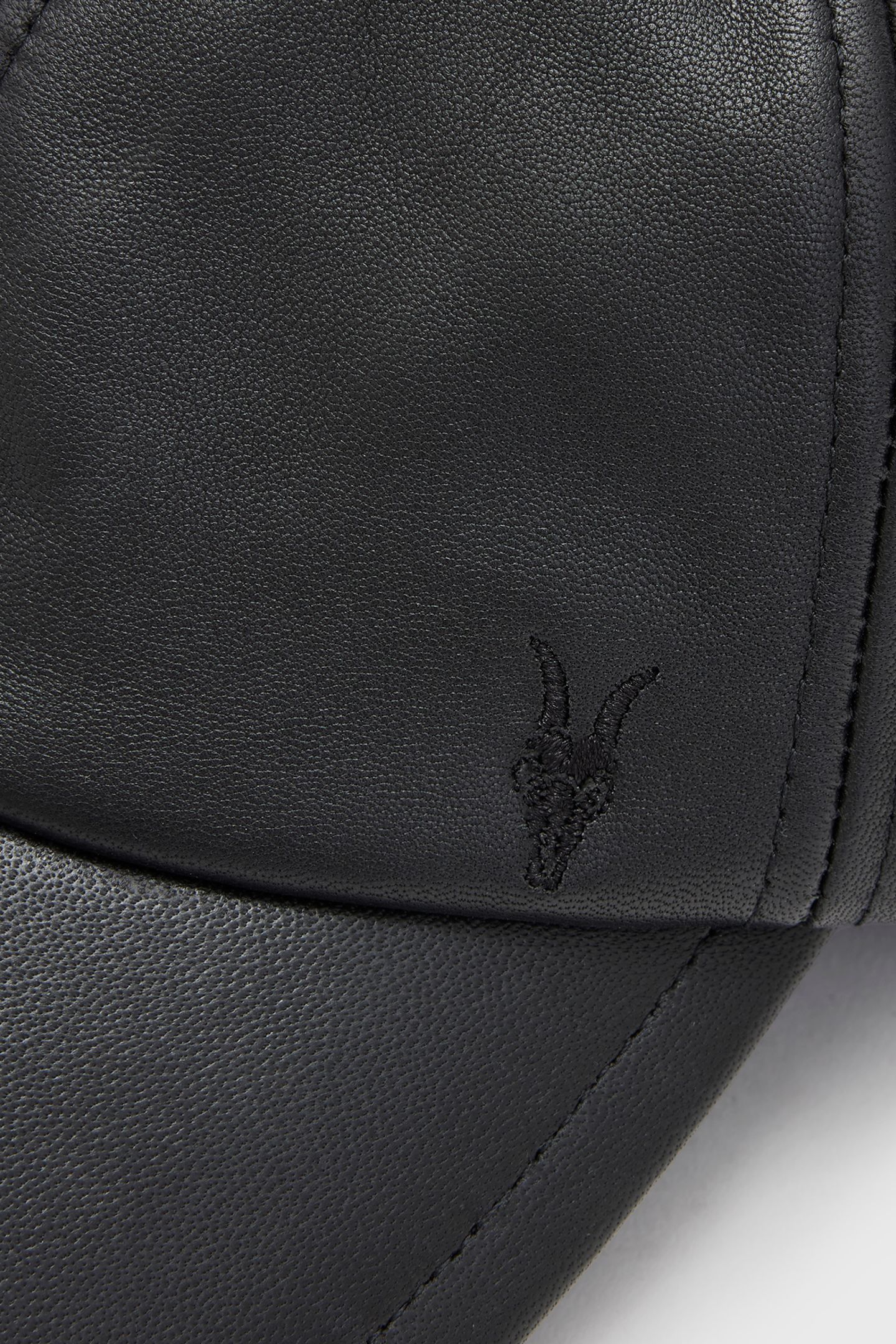 RAMSKULL LTHR CAP BLACK 6