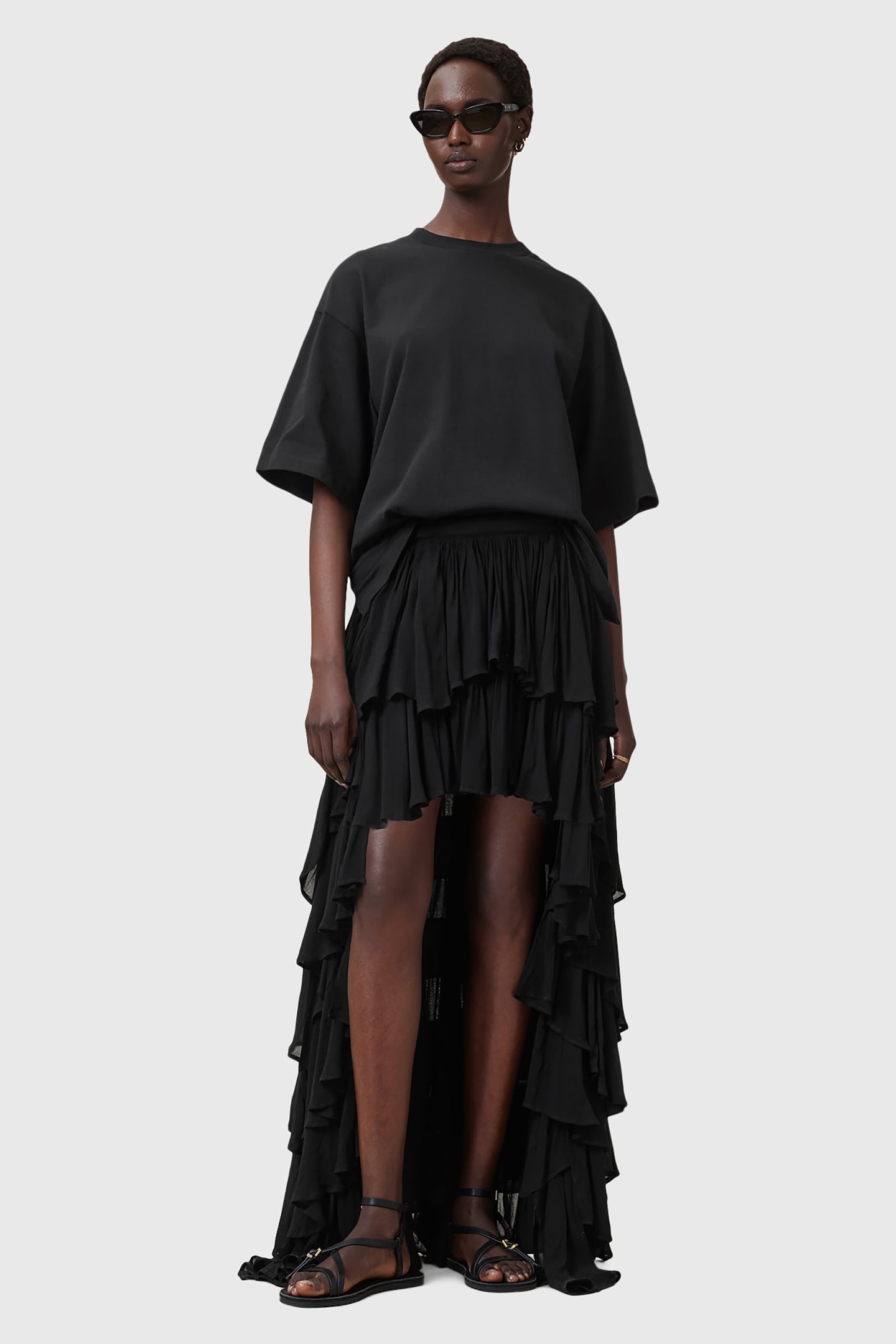 AMELIE CROCHET TEE BLACK 1