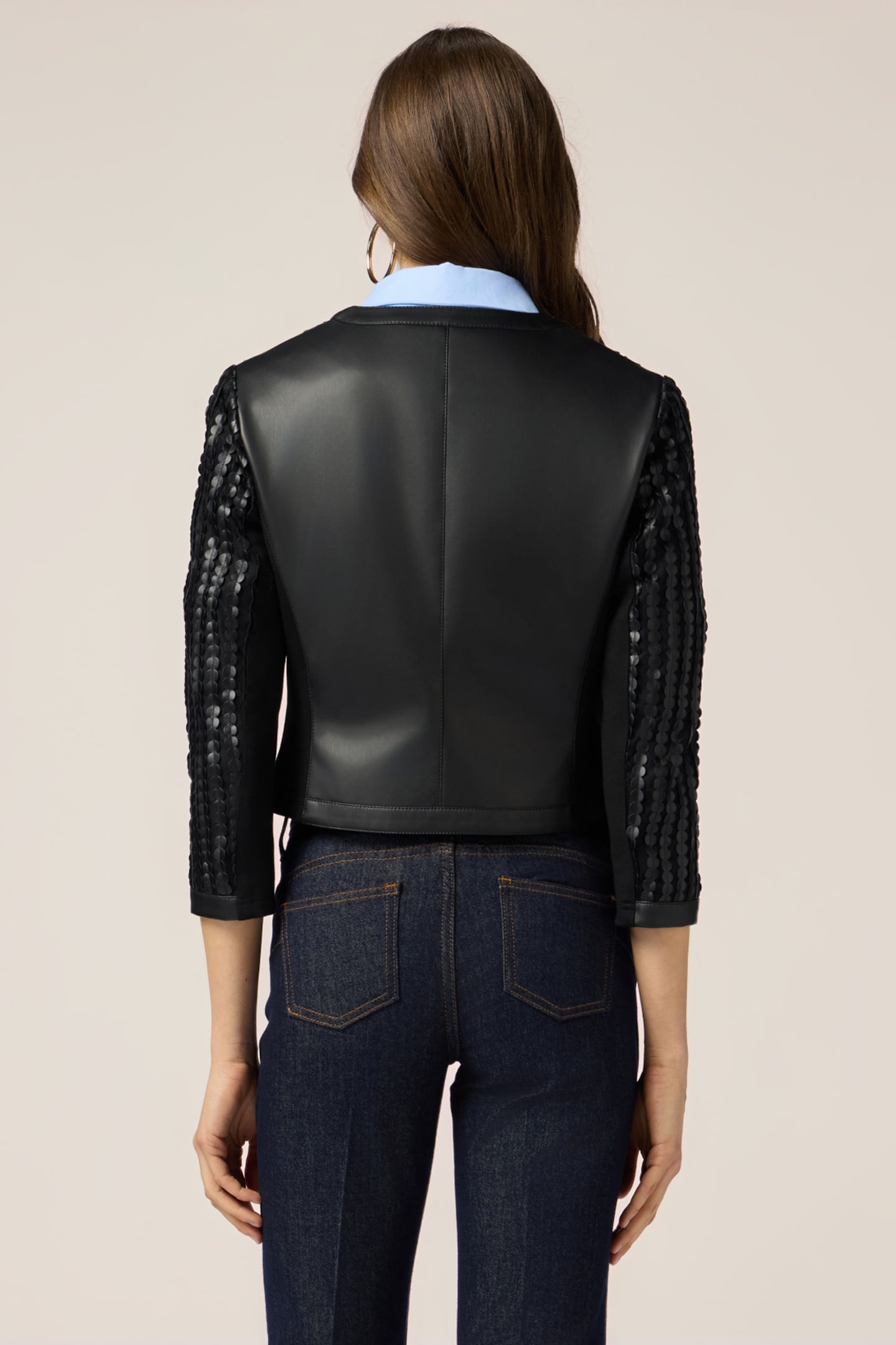 SHORT JACKET WITH LASER PROCESSING BLACK 3