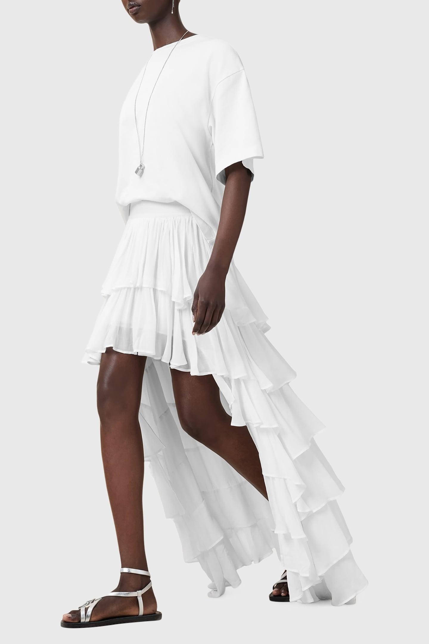 CAVARLY MAXI SKIRT SNOW WHITE 7