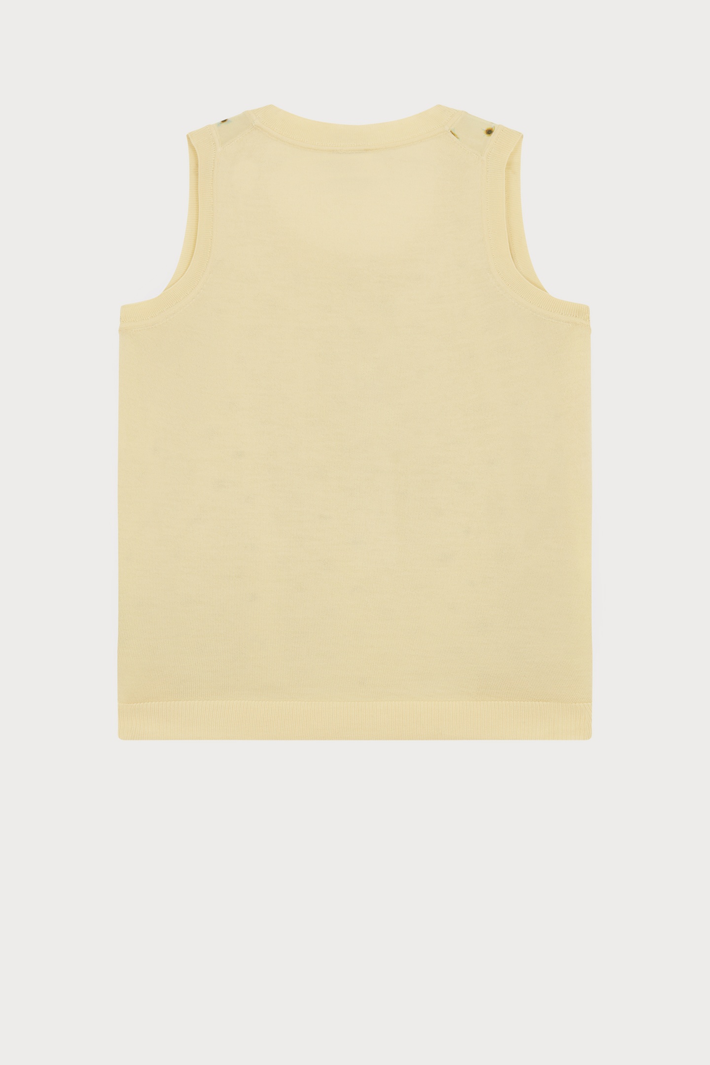 KNITTED VEST WOVEN FRONT YELLOW 3