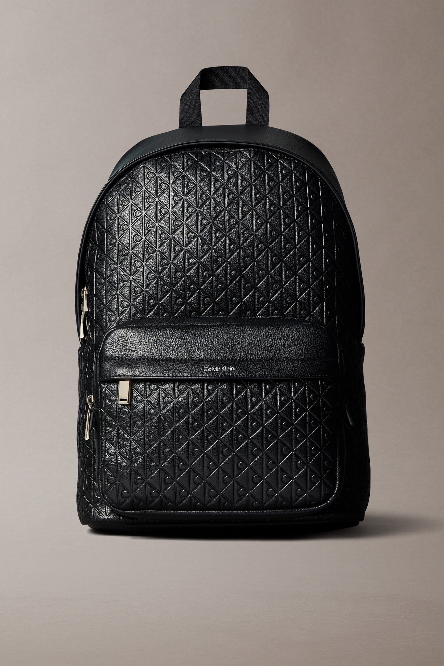 EMBLEM EMBOSS ROUND BACKPACK BLACK 1