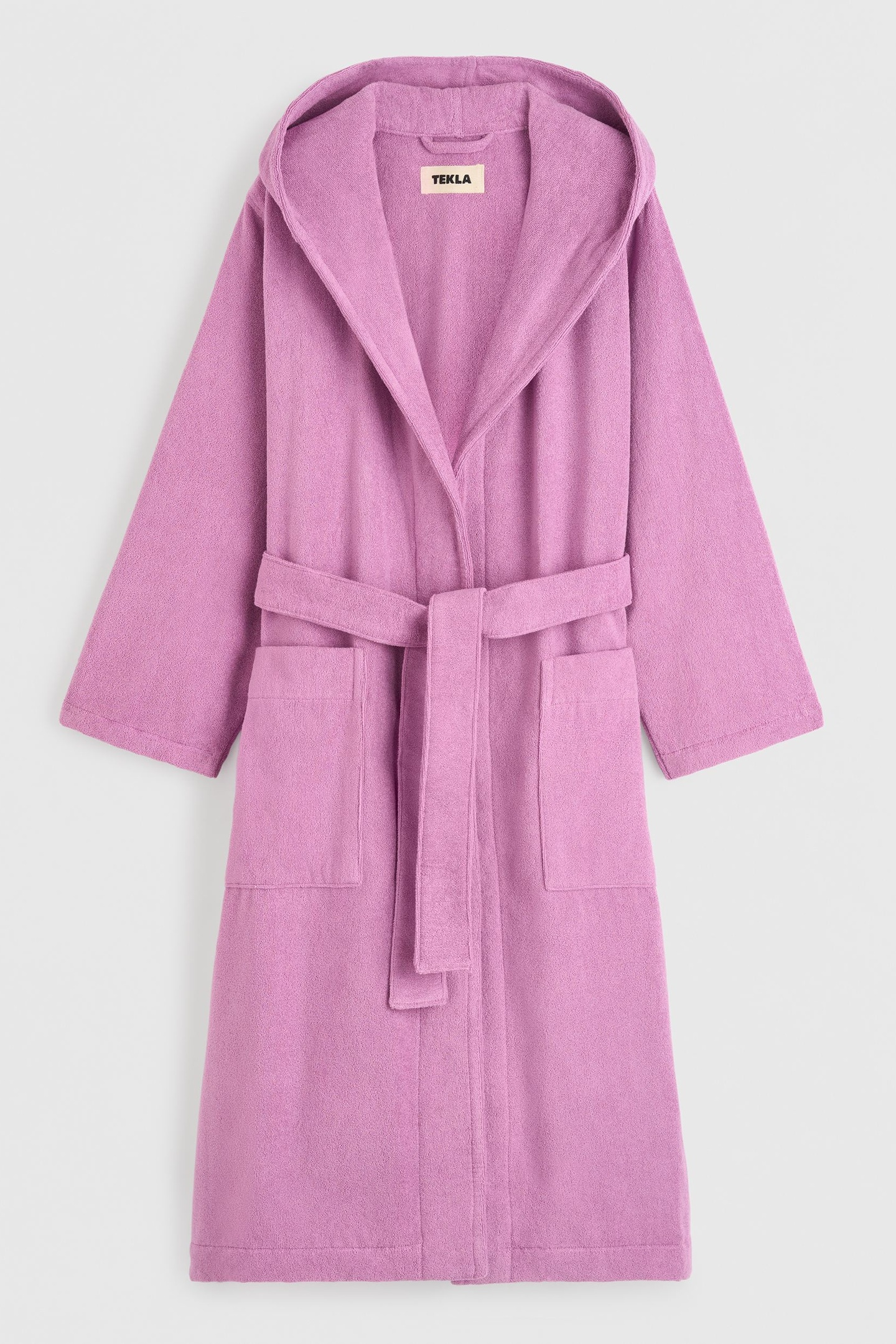 UNISEX HOODED BATHROBE MAGENTA 3