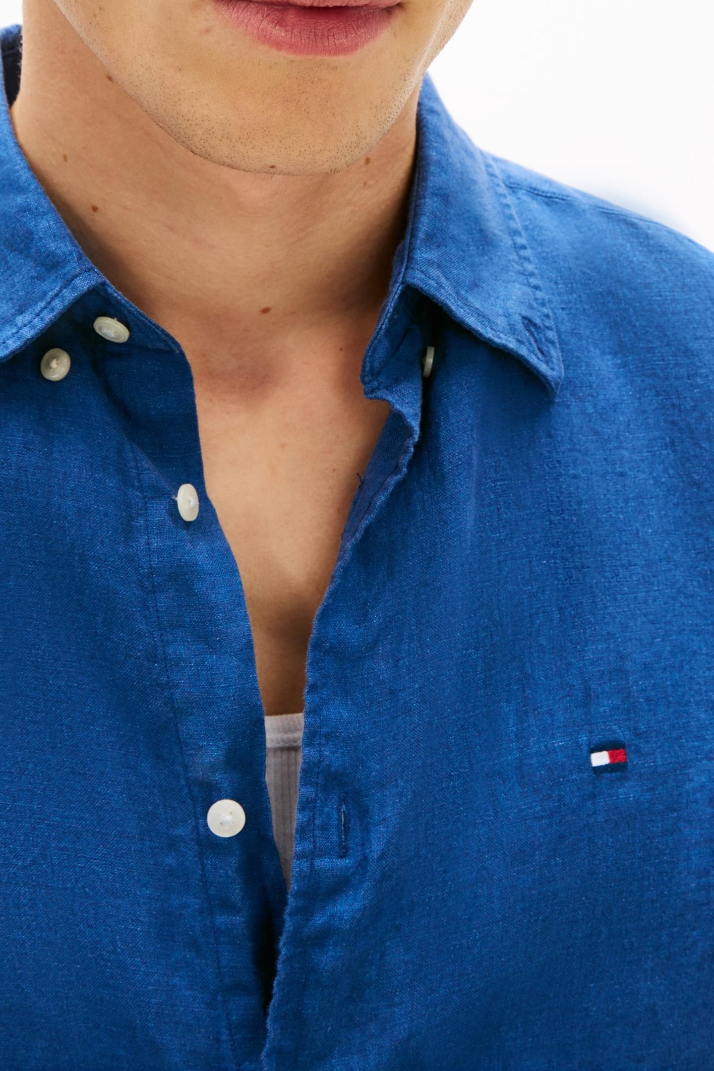 PIGMENT DYED LINEN SHIRT BLUE JEAN 4