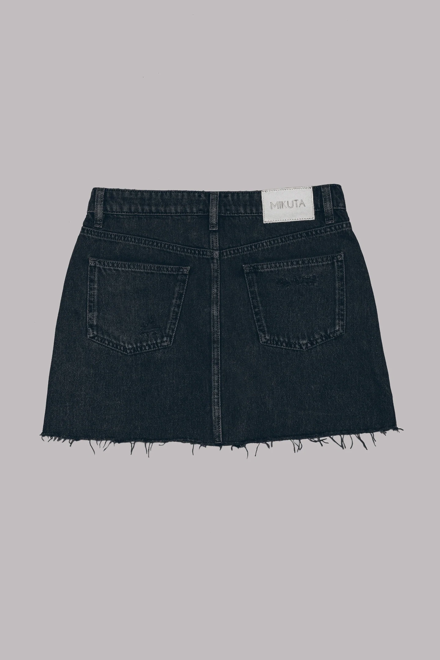 THE BLACK SLIT DENIM SKIRT 3