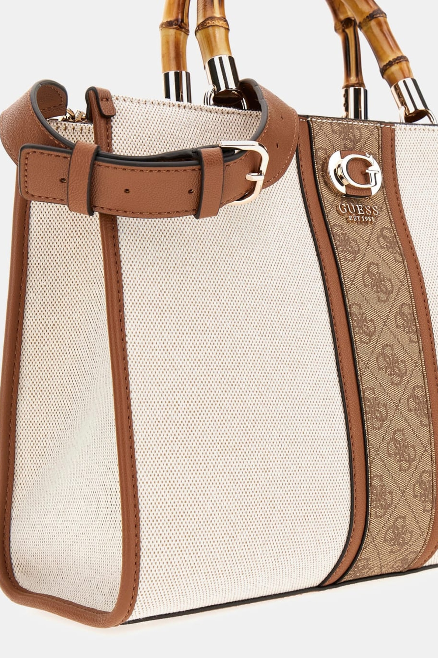 CANVAS II SMALL TOTE NATURAL/LATTE LOGO 8