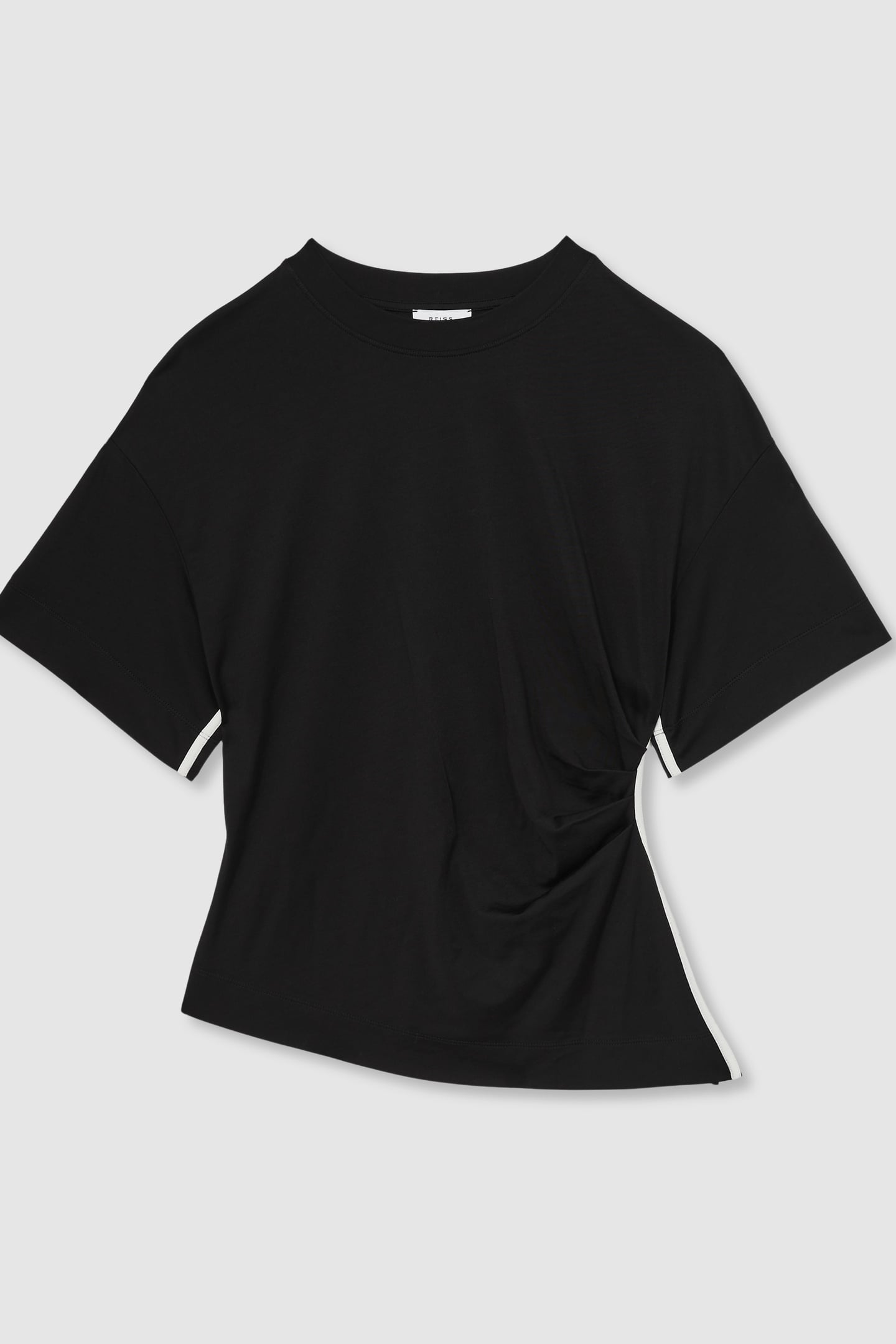 TIPPED CONTRAST TRIM TOP CREAM/BLACK 4