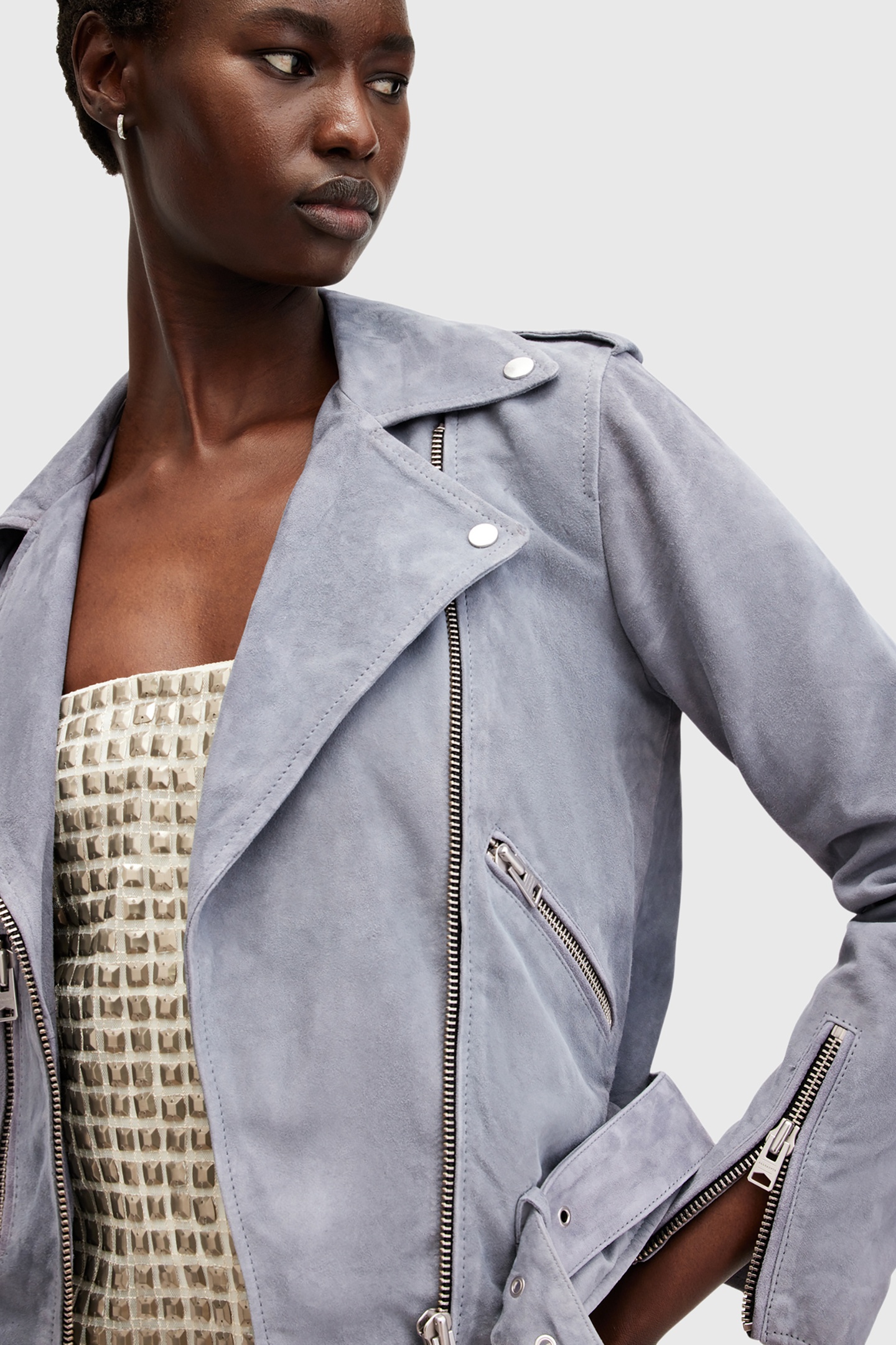 SUEDE BALFERN BIKER DENIM BLUE 7