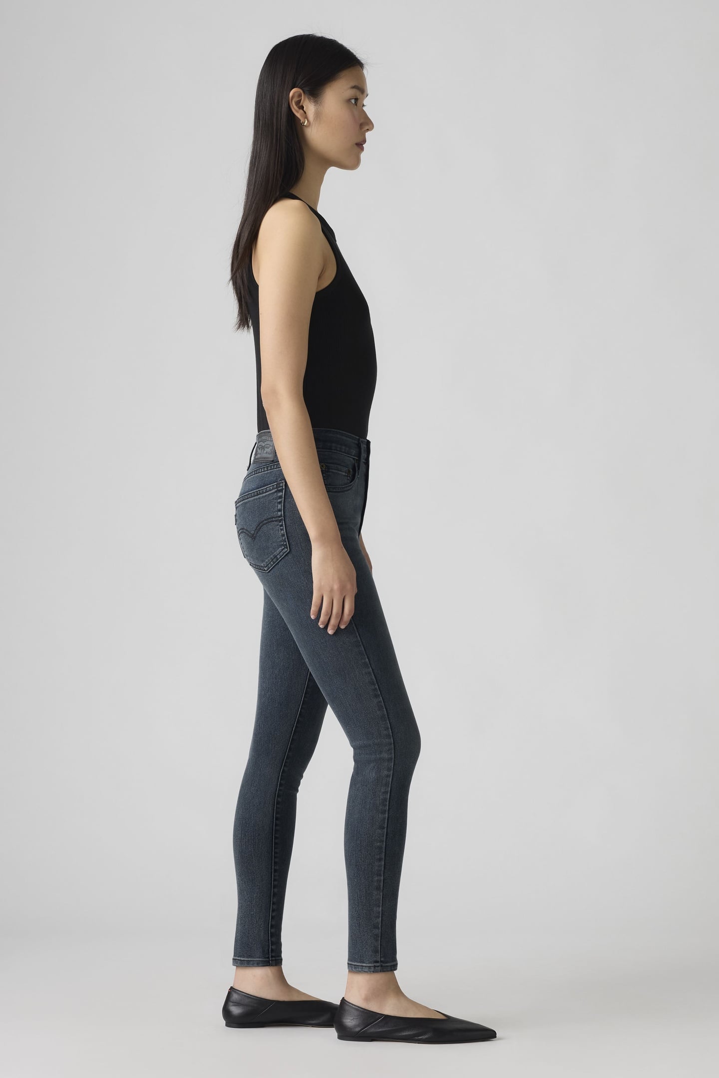 721™ HIGH RISE SKINNY JEANS BLACK 5