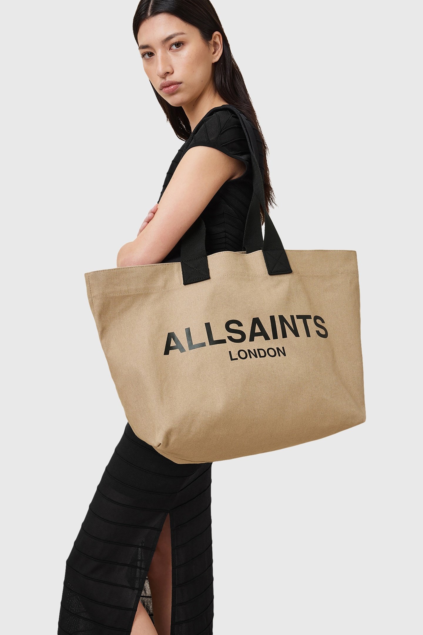 ALI CANVAS E/W TOTE MINK BROWN 1