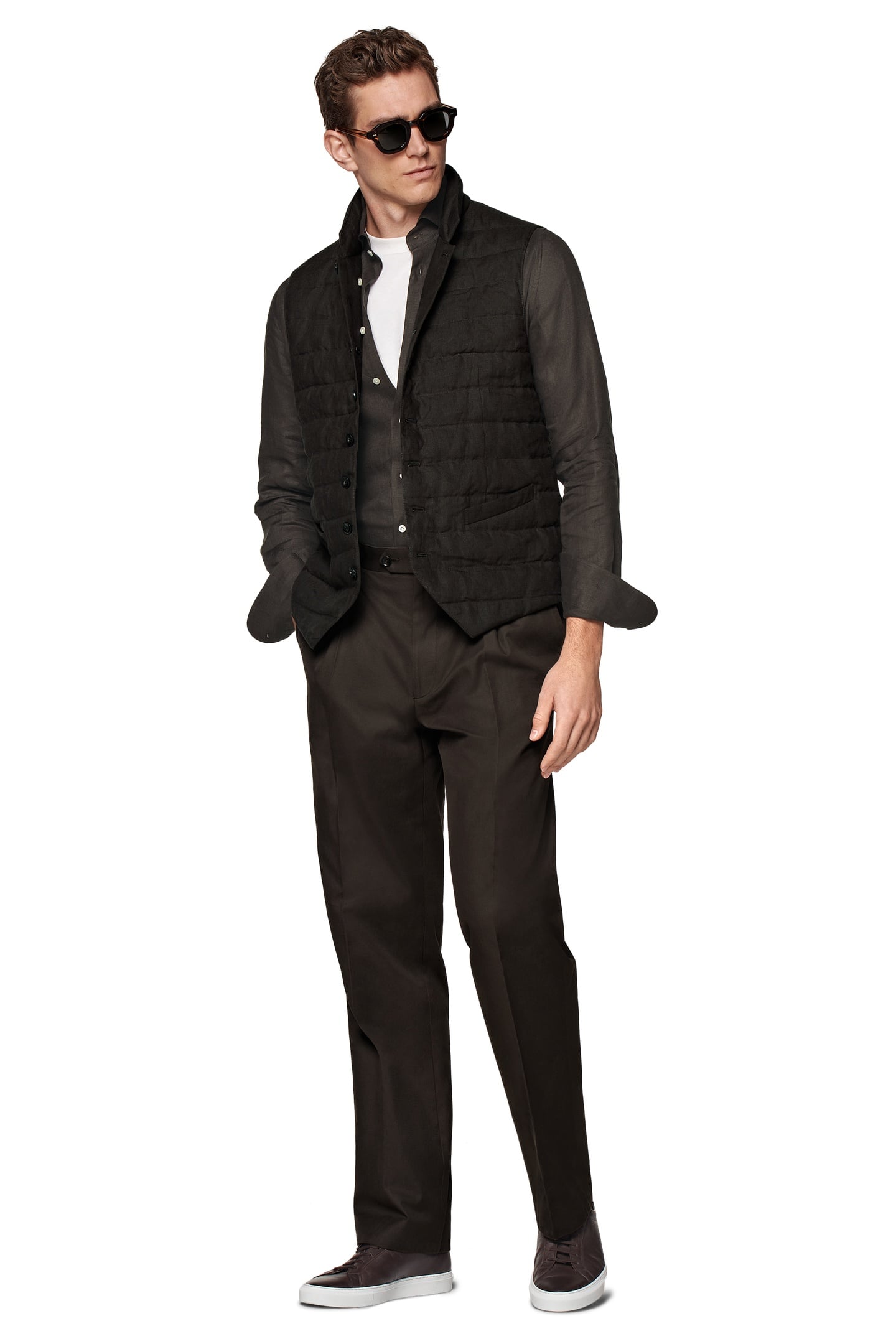 BODYWARMER-DARK-BROWN DARK BROWN 1