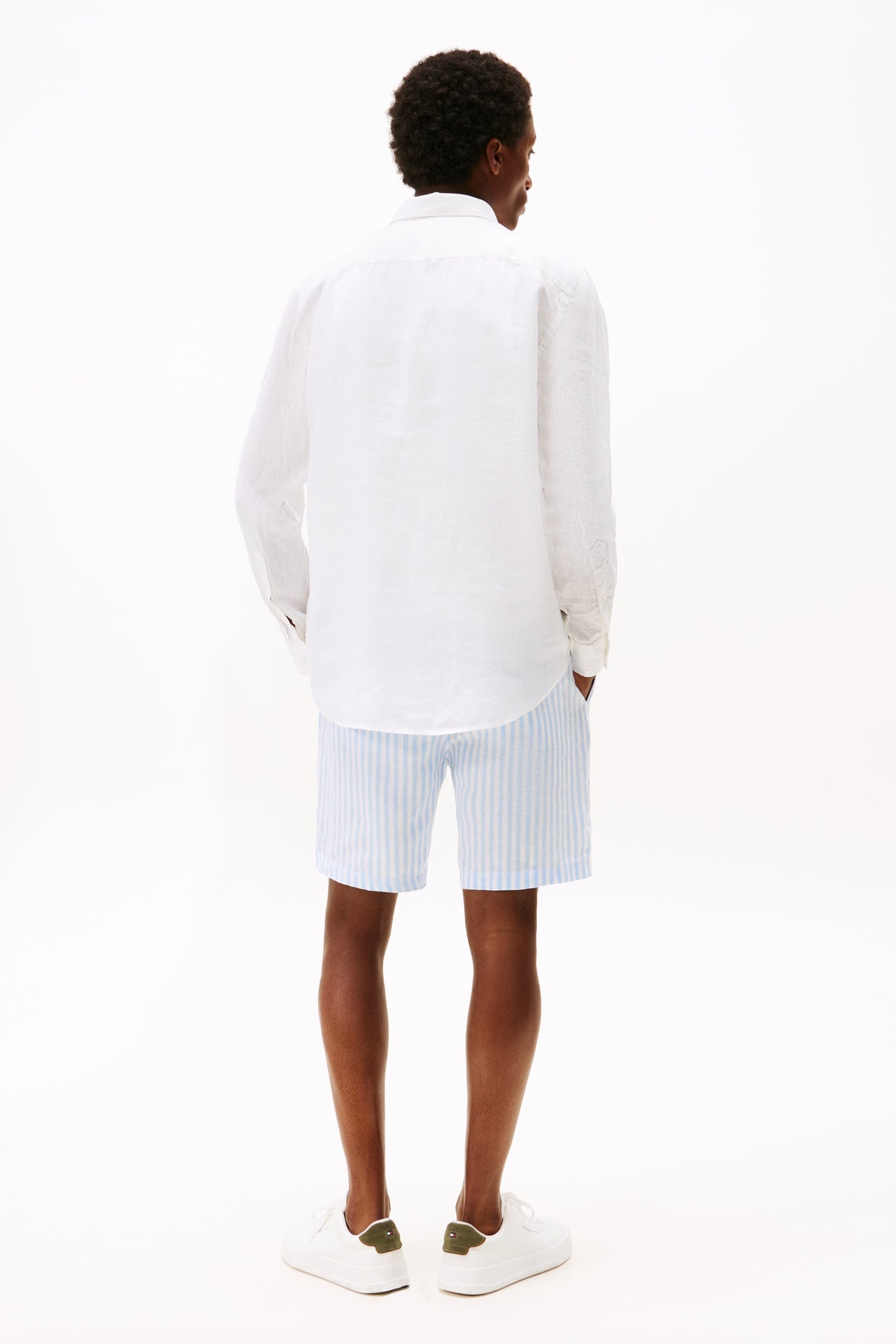 PIGMENT DYED LINEN SHIRT WHITE 2