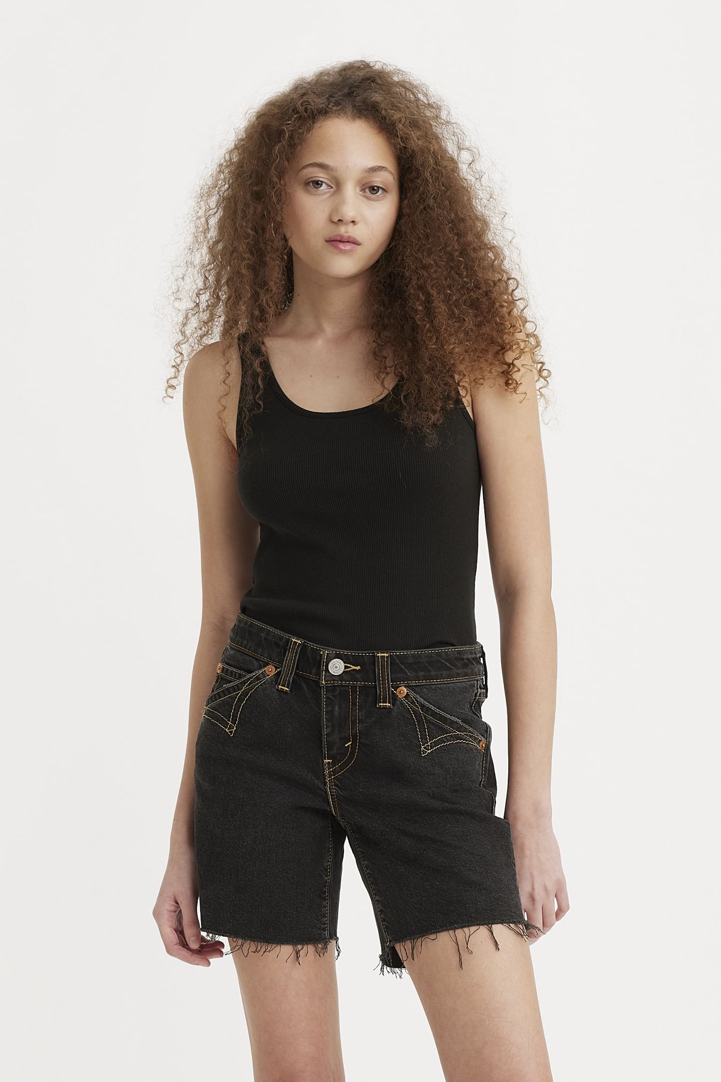 ESSENTIAL RIB TANK TOP BLACK 1