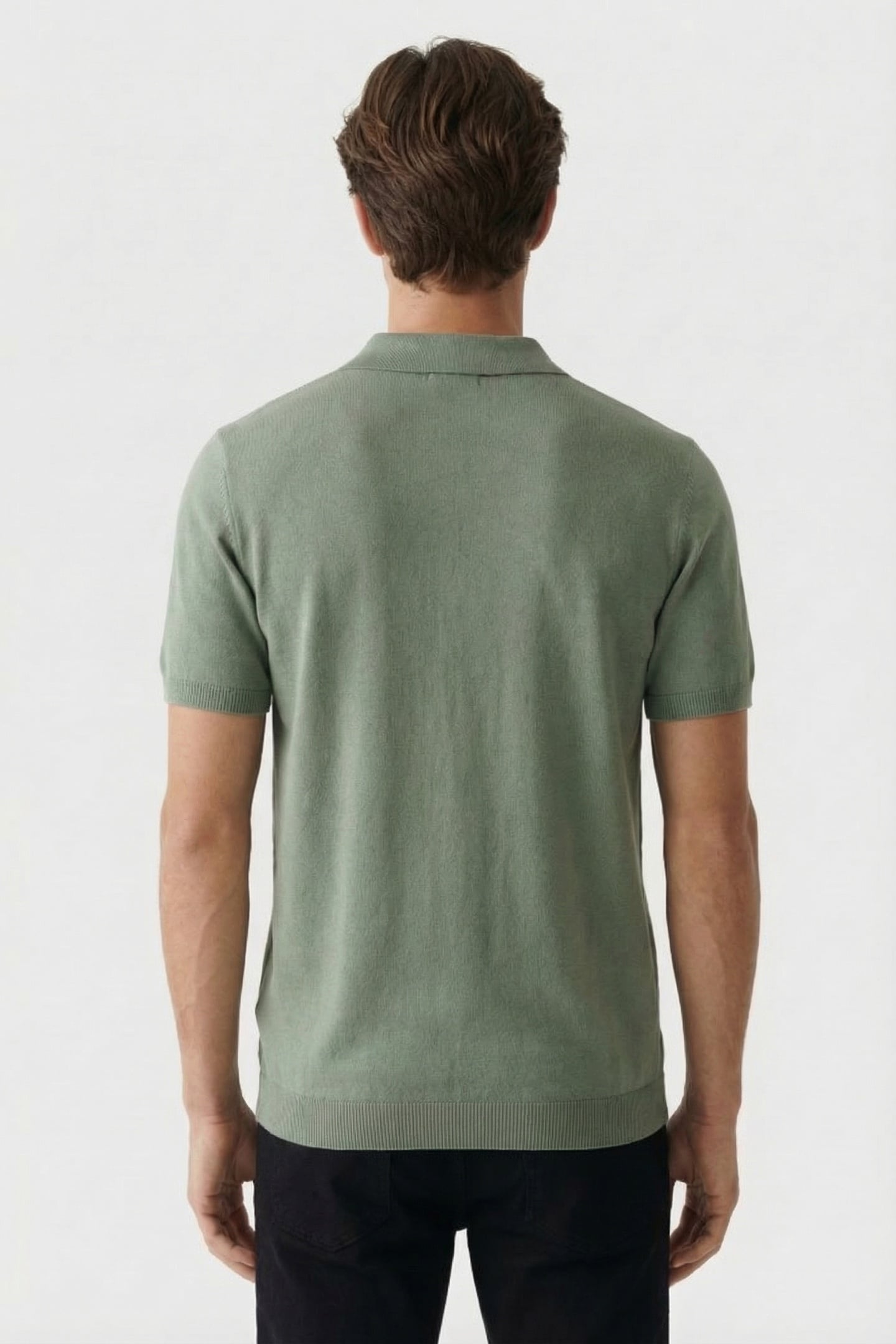PULLOVER SHORT SLEEVE POLO BUTTON SOLID GREEN 2