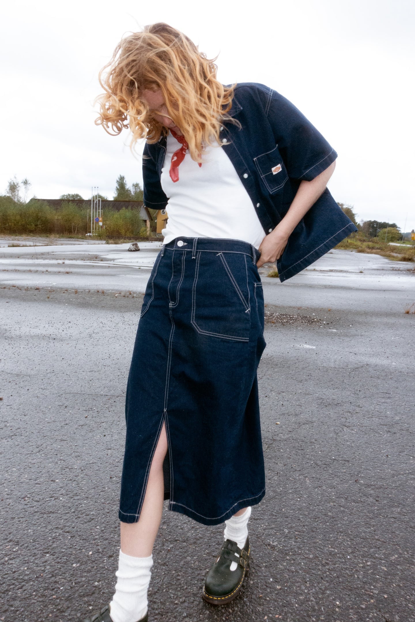 BOEL PAINTER DENIM SKIRT DARK BLUE 8