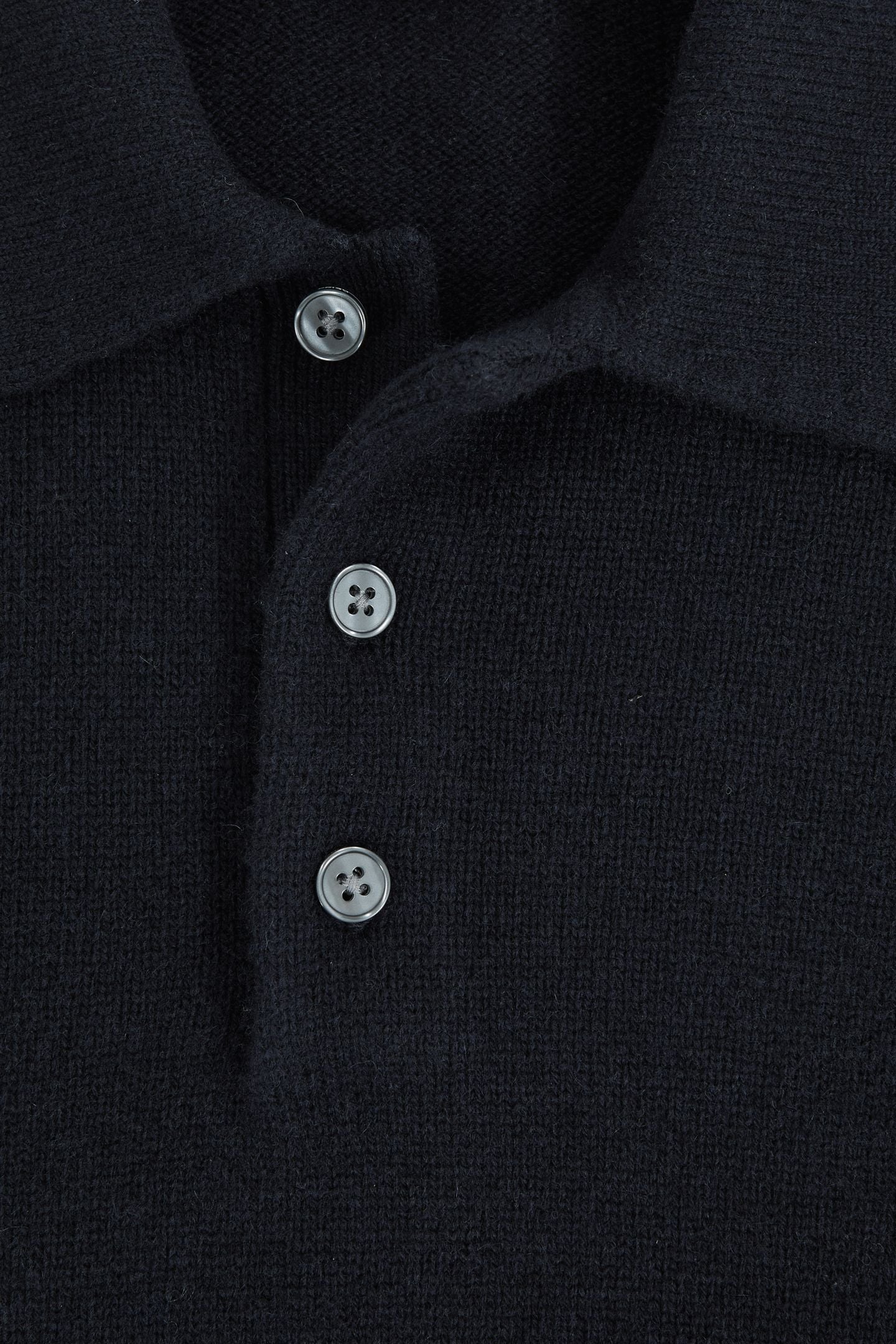LS HALF BUTTON POLO JUMPER NAVY 5