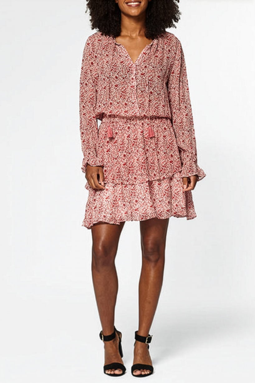 GABY DRESS LONGSLEEVE RED TREE 1