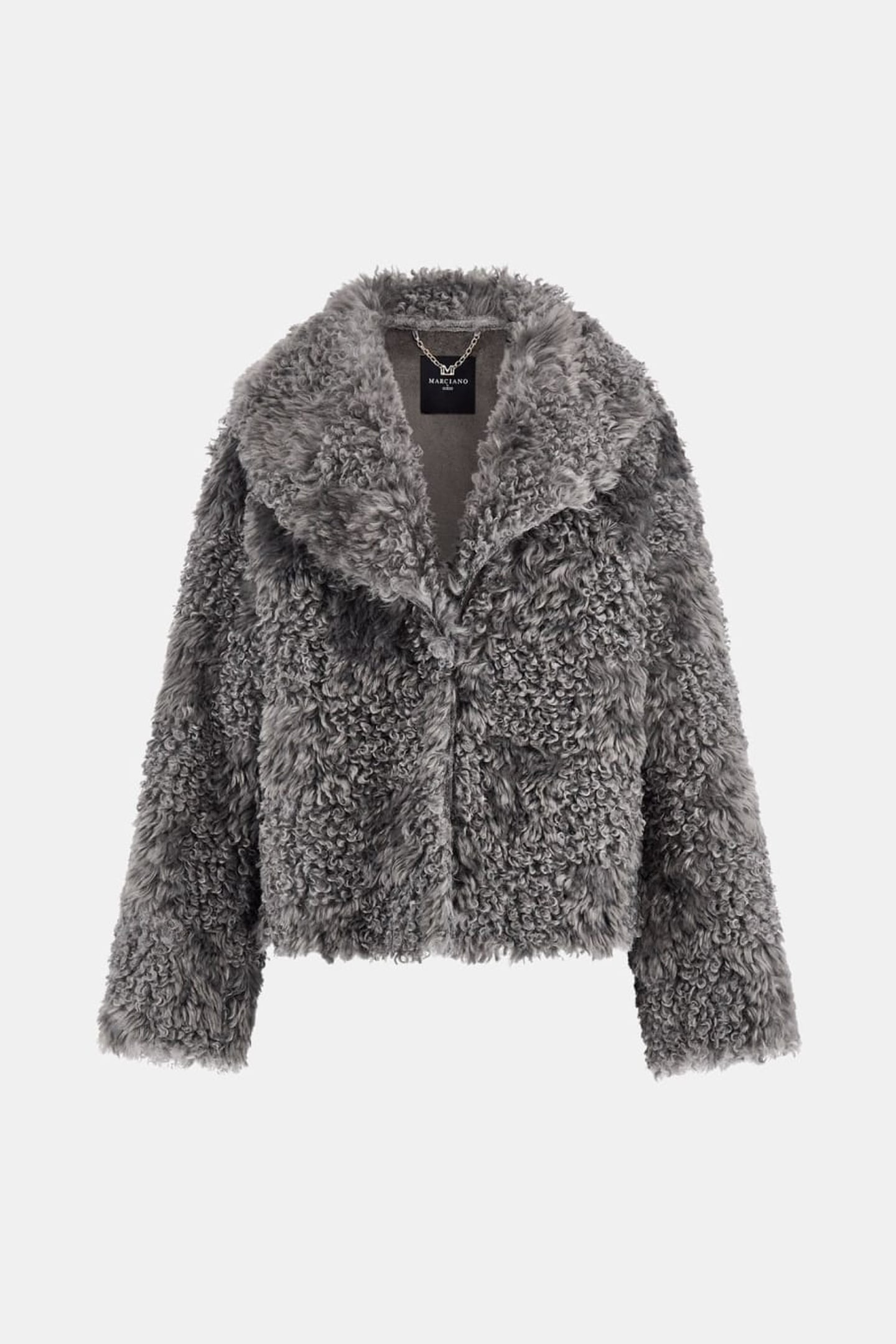 MARCIANO BY GUESS MARGOT SHORT FAUX FUR EARTHEN CLAY 3