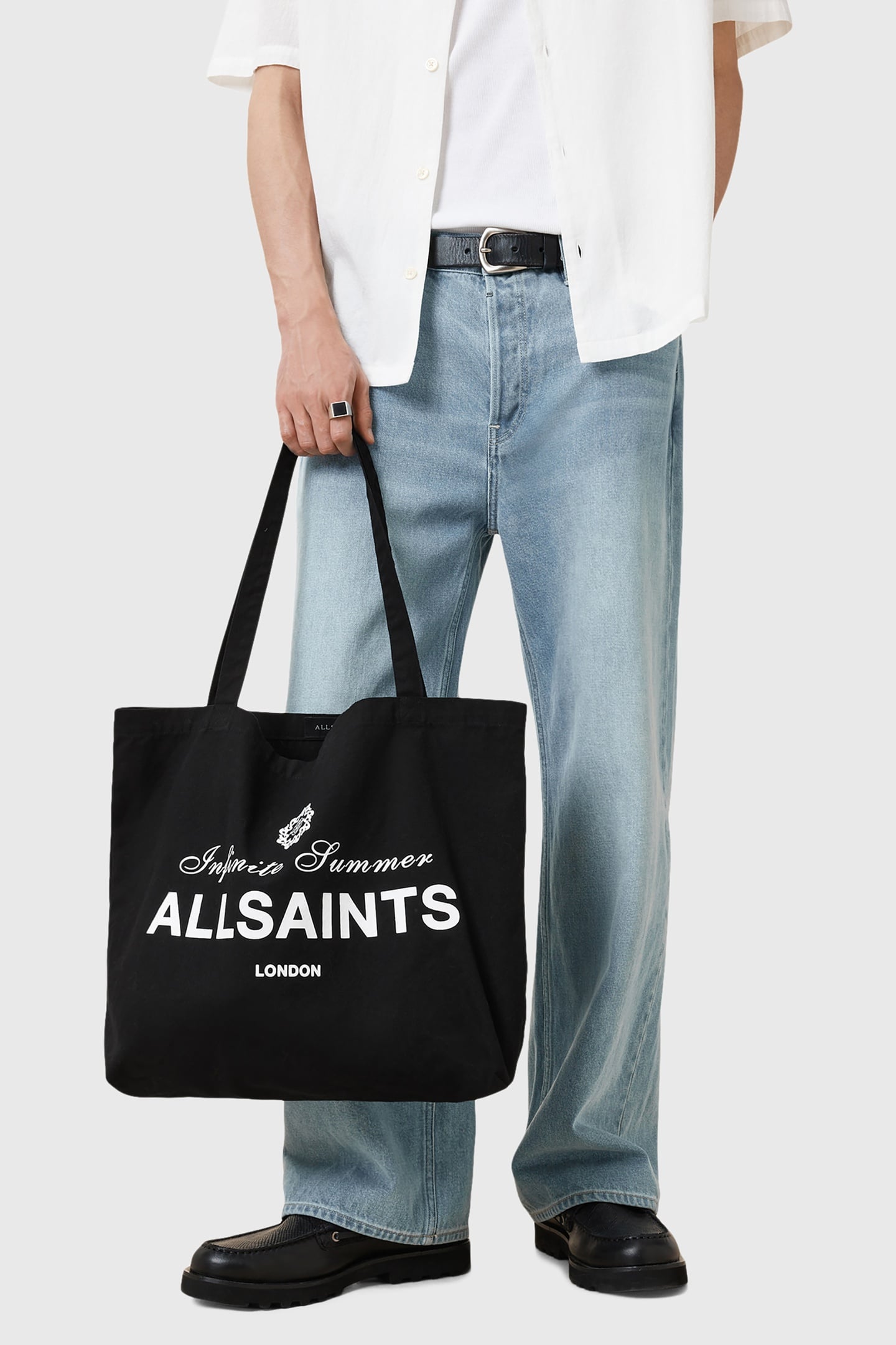 SOLEIL GRAPHIC TOTE WASHED BLACK 1