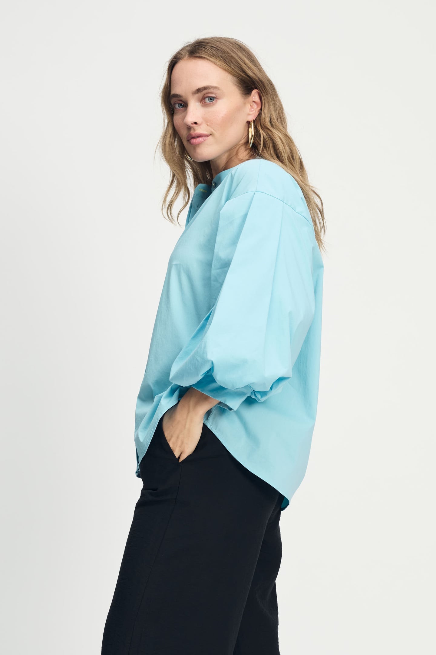 BLOUSE - POPLIN SKY BLUE 5