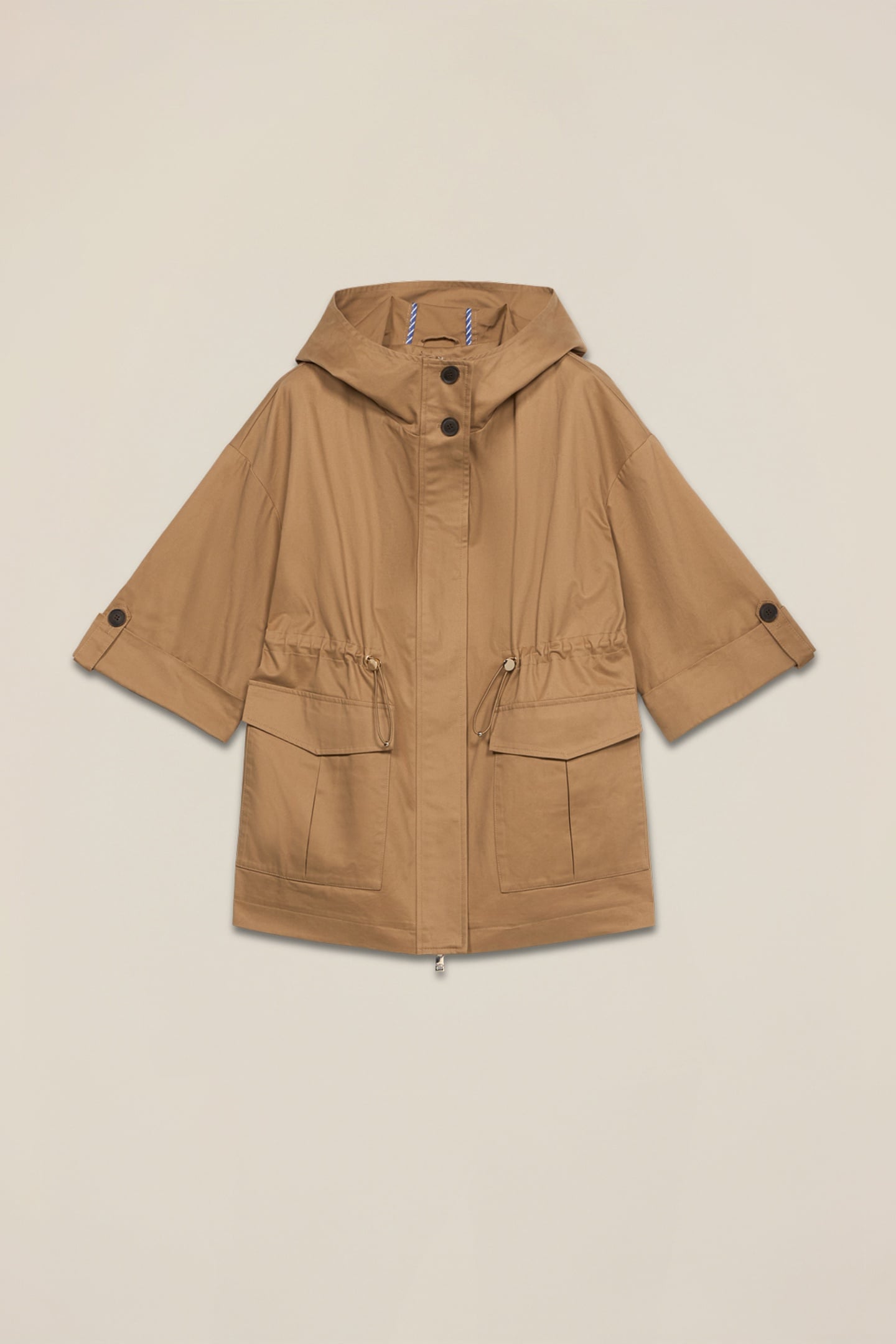 COTTON PARKA WITH HOOD BEIGE 3