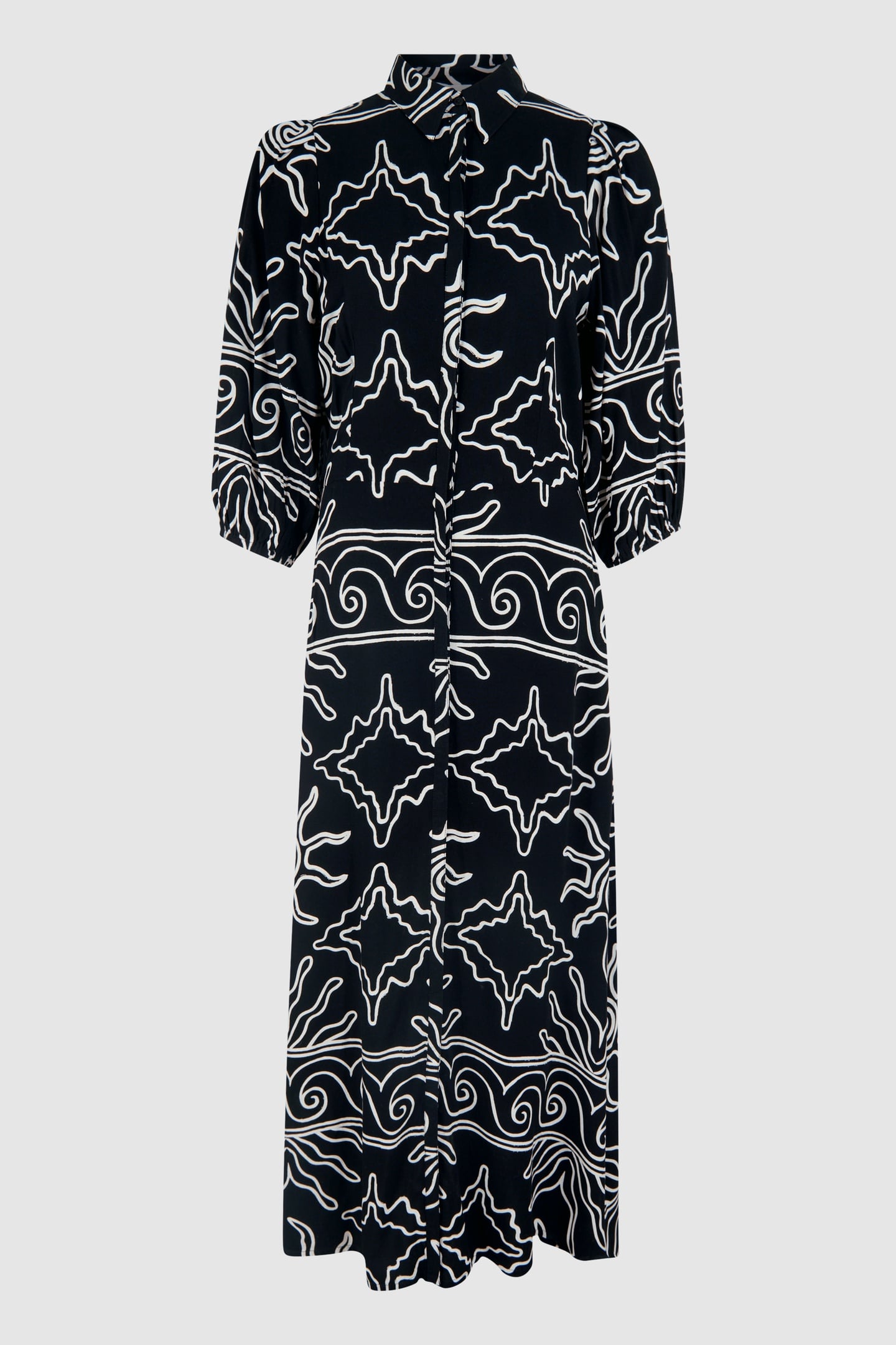 LA-SBTHIRTY LONG DRESS BLACK/WHITE 3