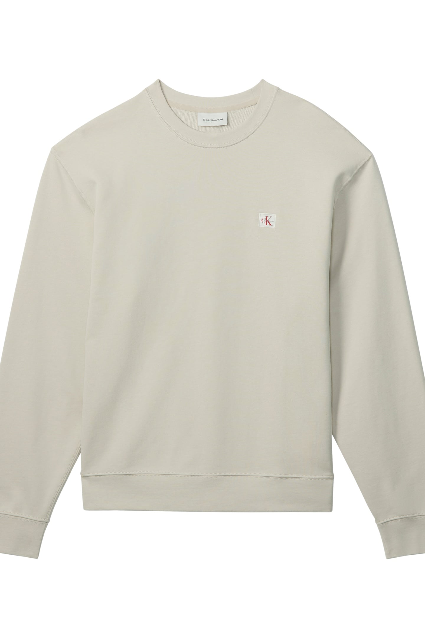 LS EU 350TERRY BADGE SWEATSHIRT OATMEAL 5