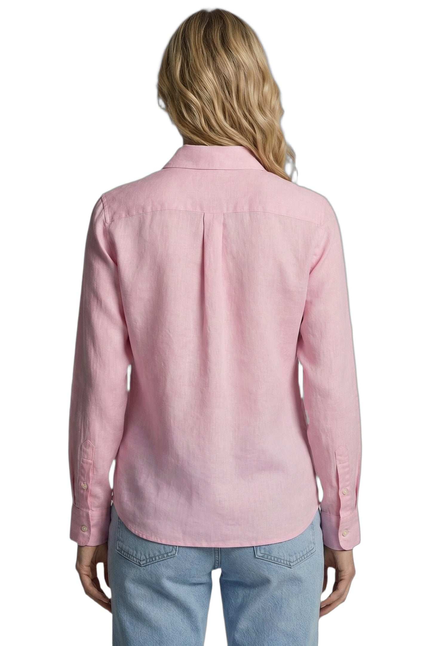 SOLID LINEN BLEND SHIRT LIGHT PINK 2