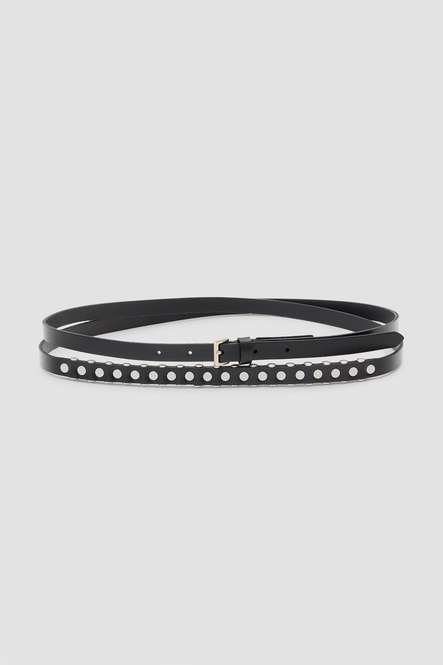 TAMSIN SK BELT BLACK/ANTQ NICKEL 3