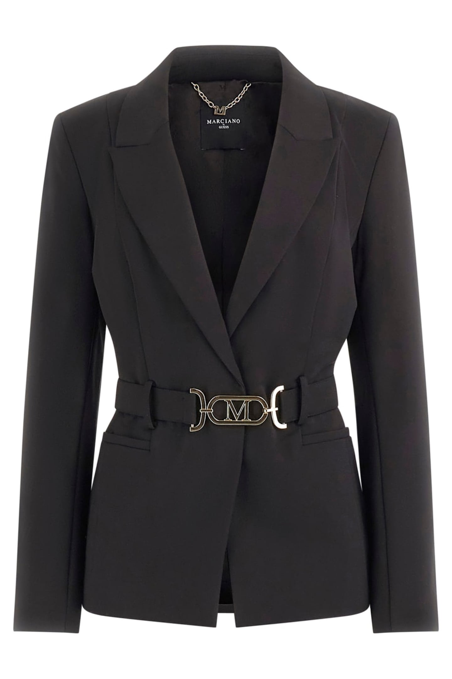 MARCIANO BY GUESS SHAYLA BELTED BLAZER JET BLACK 1