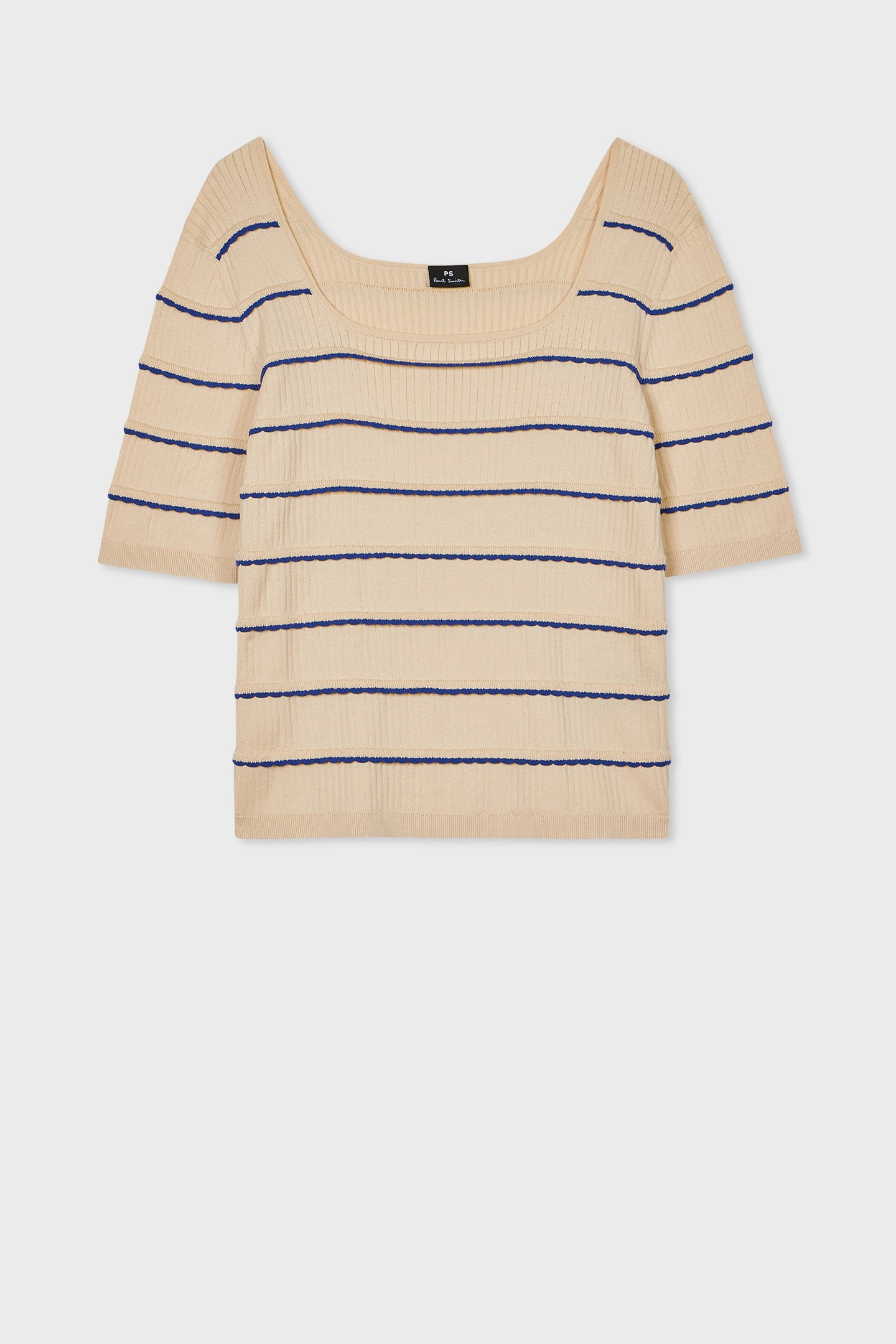 KNITTED SS TOP IVORY 3