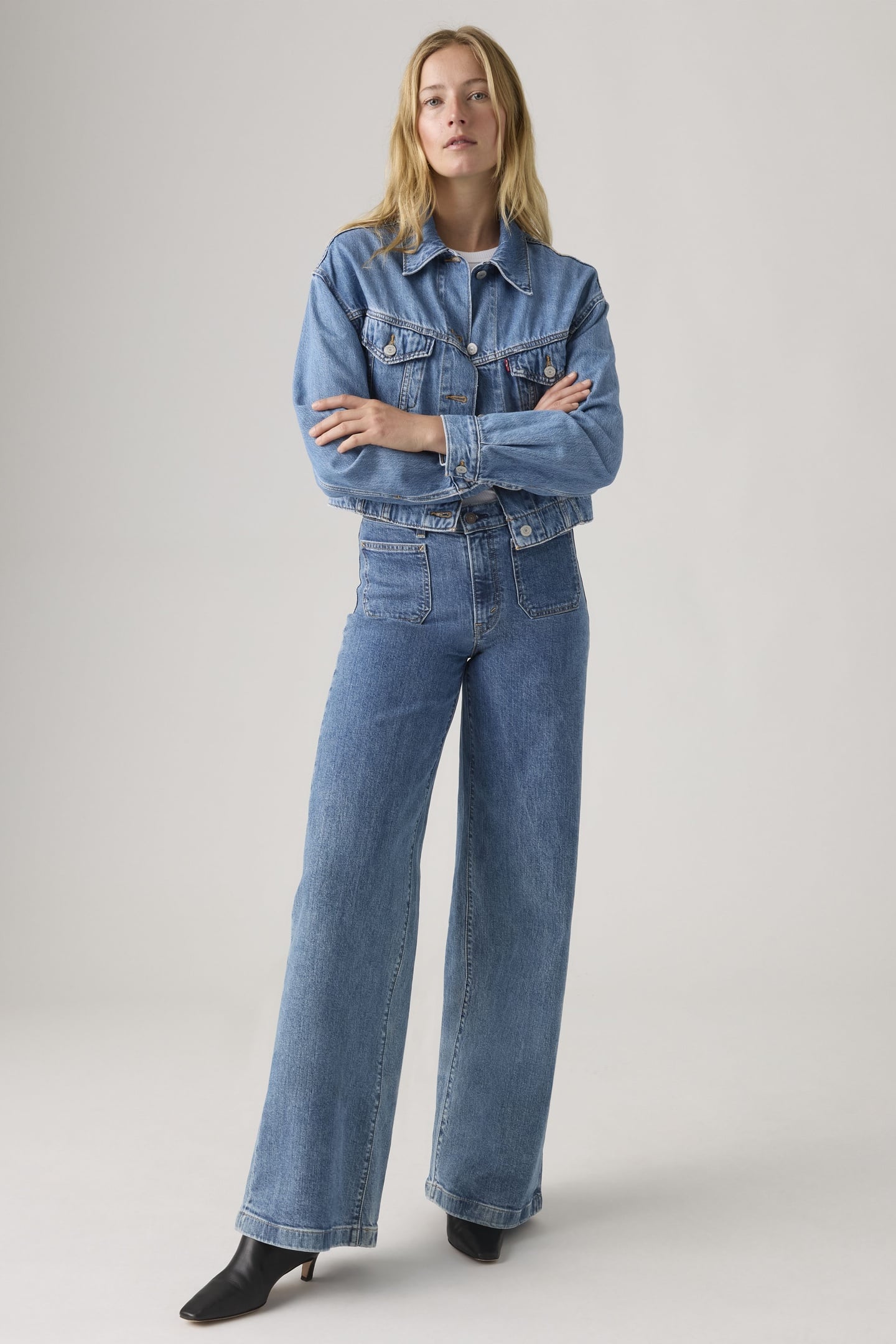728™ TAILORED HIGH RISE WIDE LEG JEANS BLUE 5