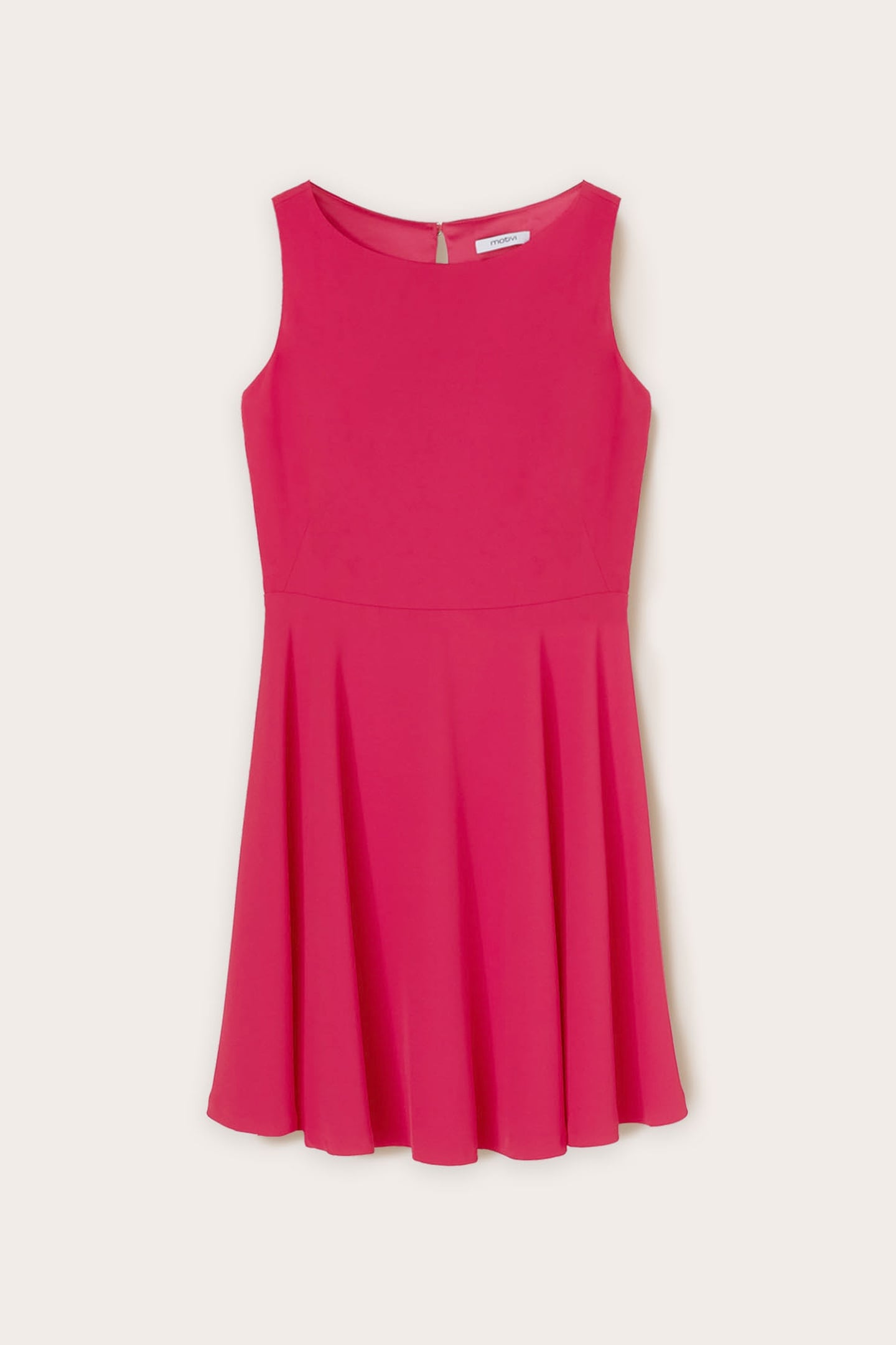CREPE FABRIC MINI DRESS FUCHSIA 4